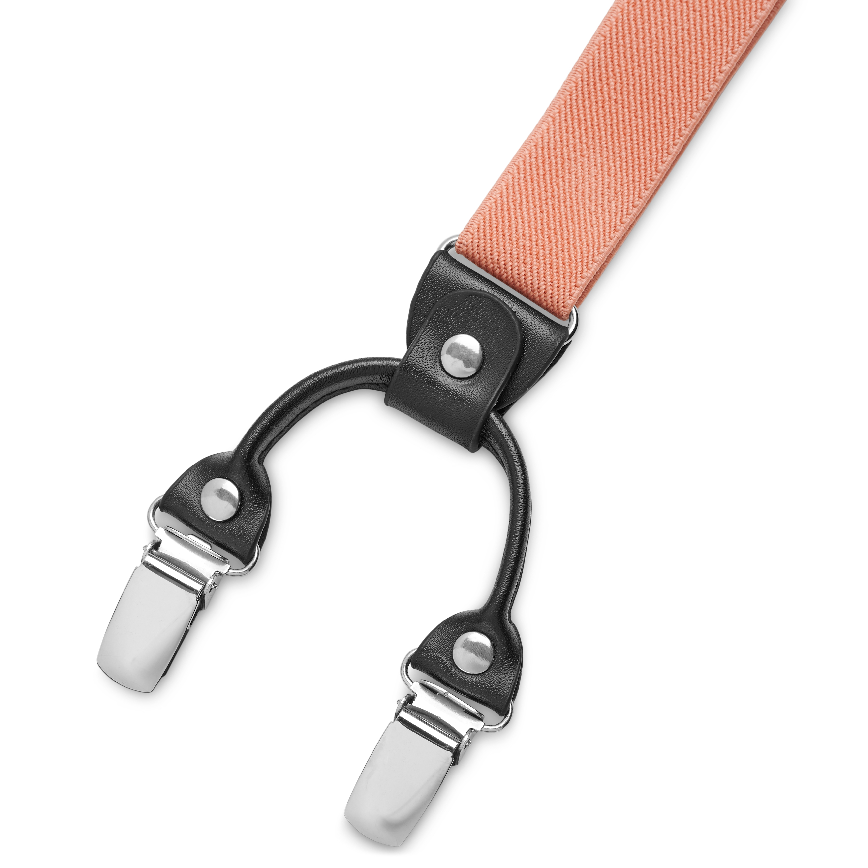 Keskeny korallszínű csíptetős nadrágtartó - 3