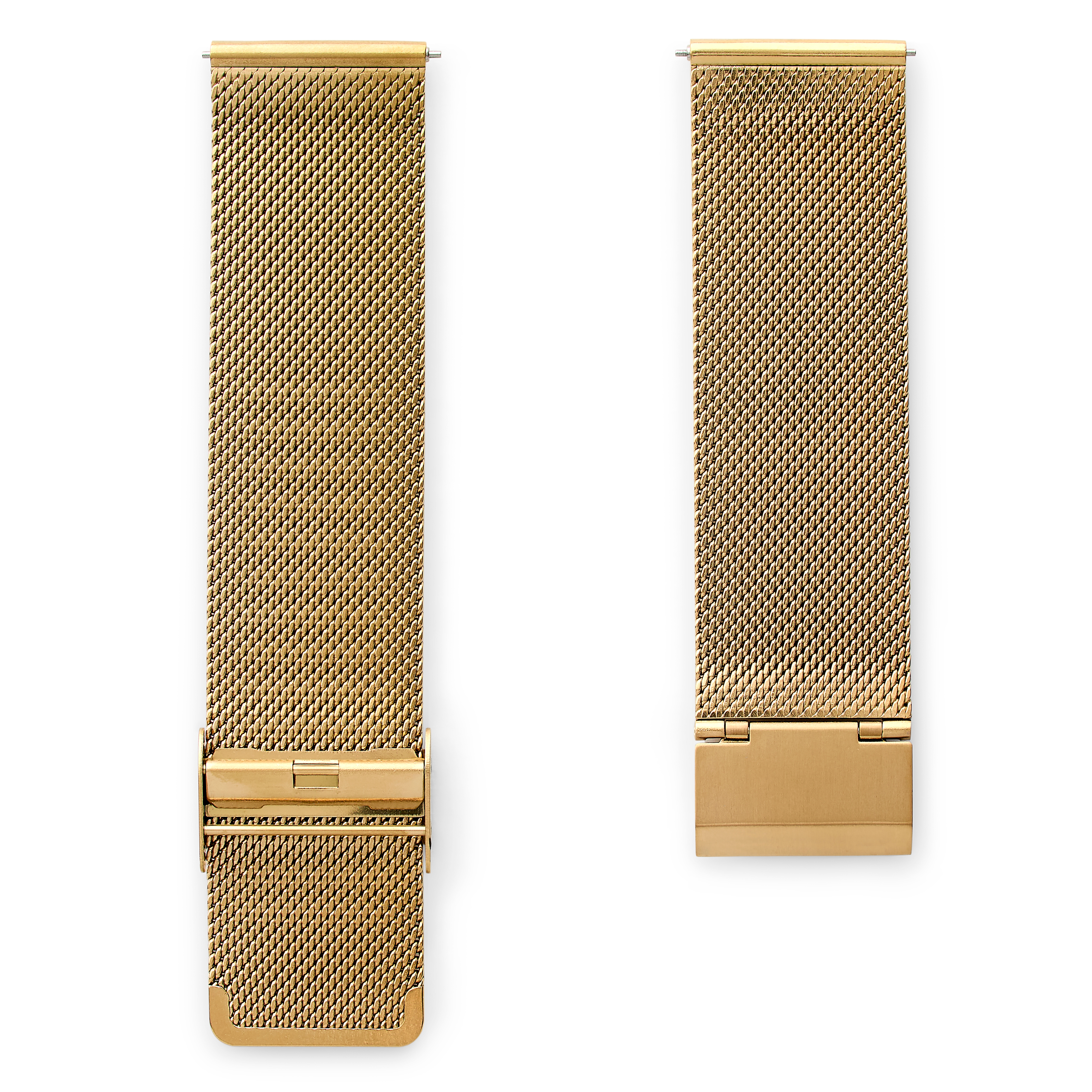 20 mm pasek mesh do zegarka ze stali nierdzewnej w kolorze złotym – szybki w wymianie
