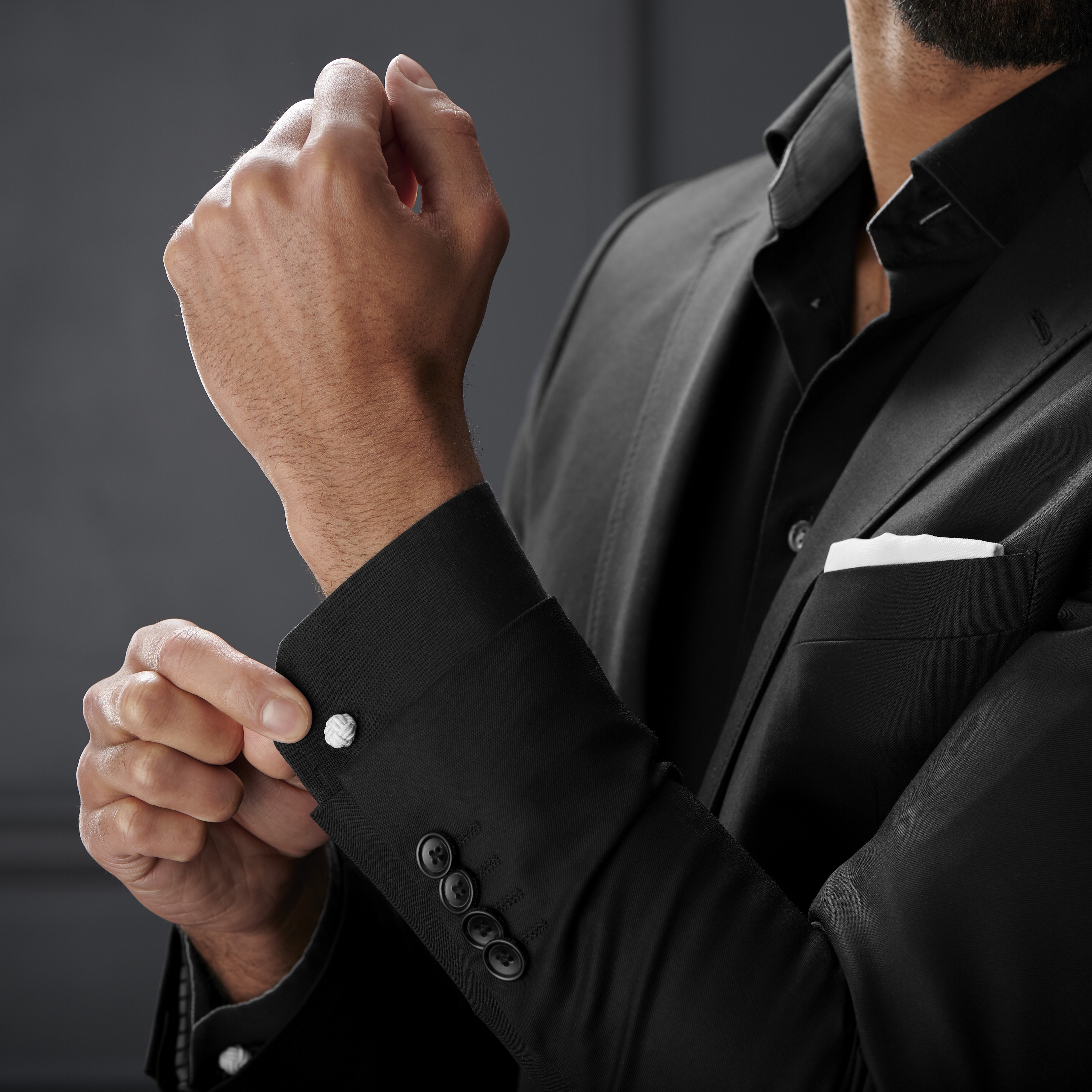 White Knot Cufflinks - 4