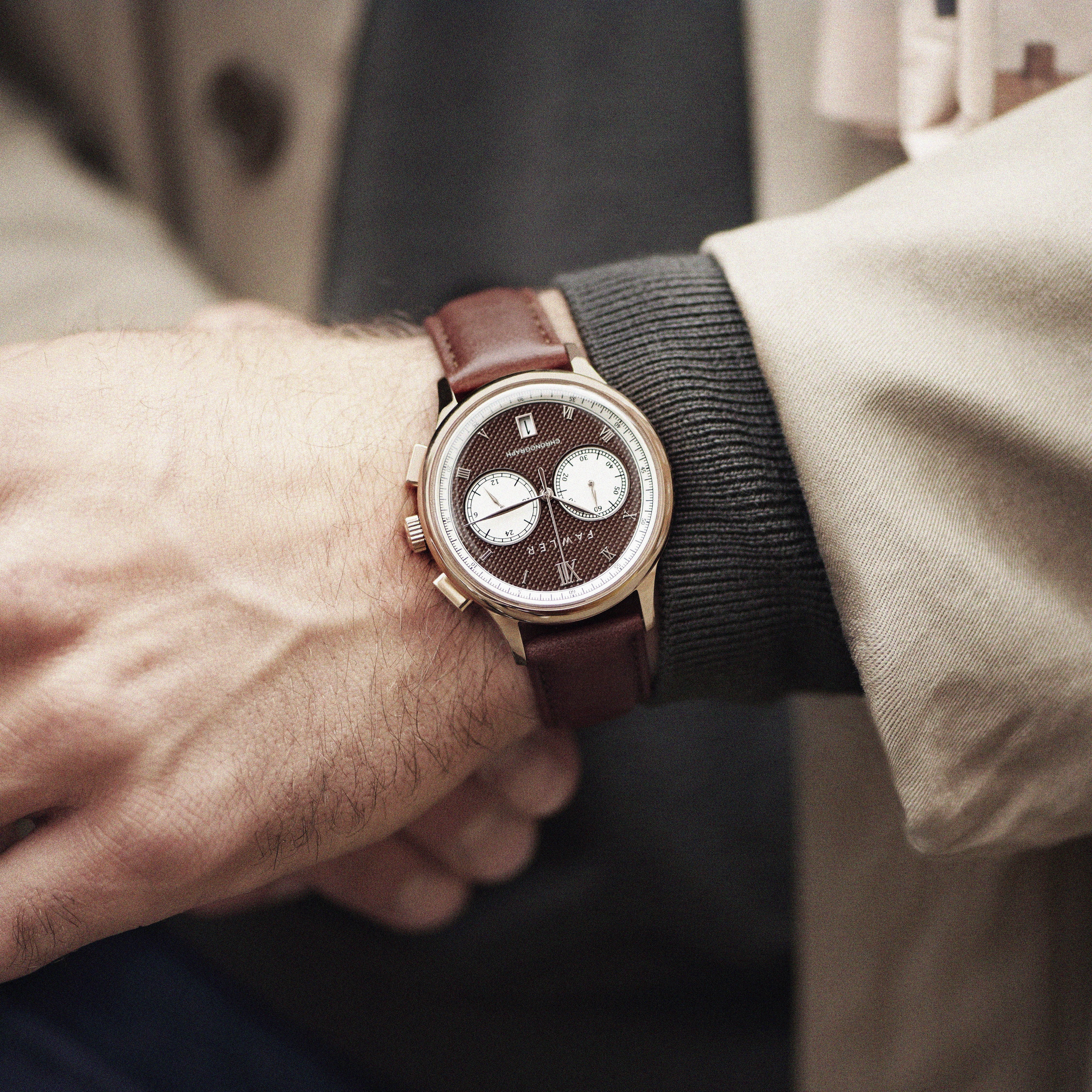 Cicero | Limited Edition Rose Gold-tone Vintage Chronograph Watch - 2