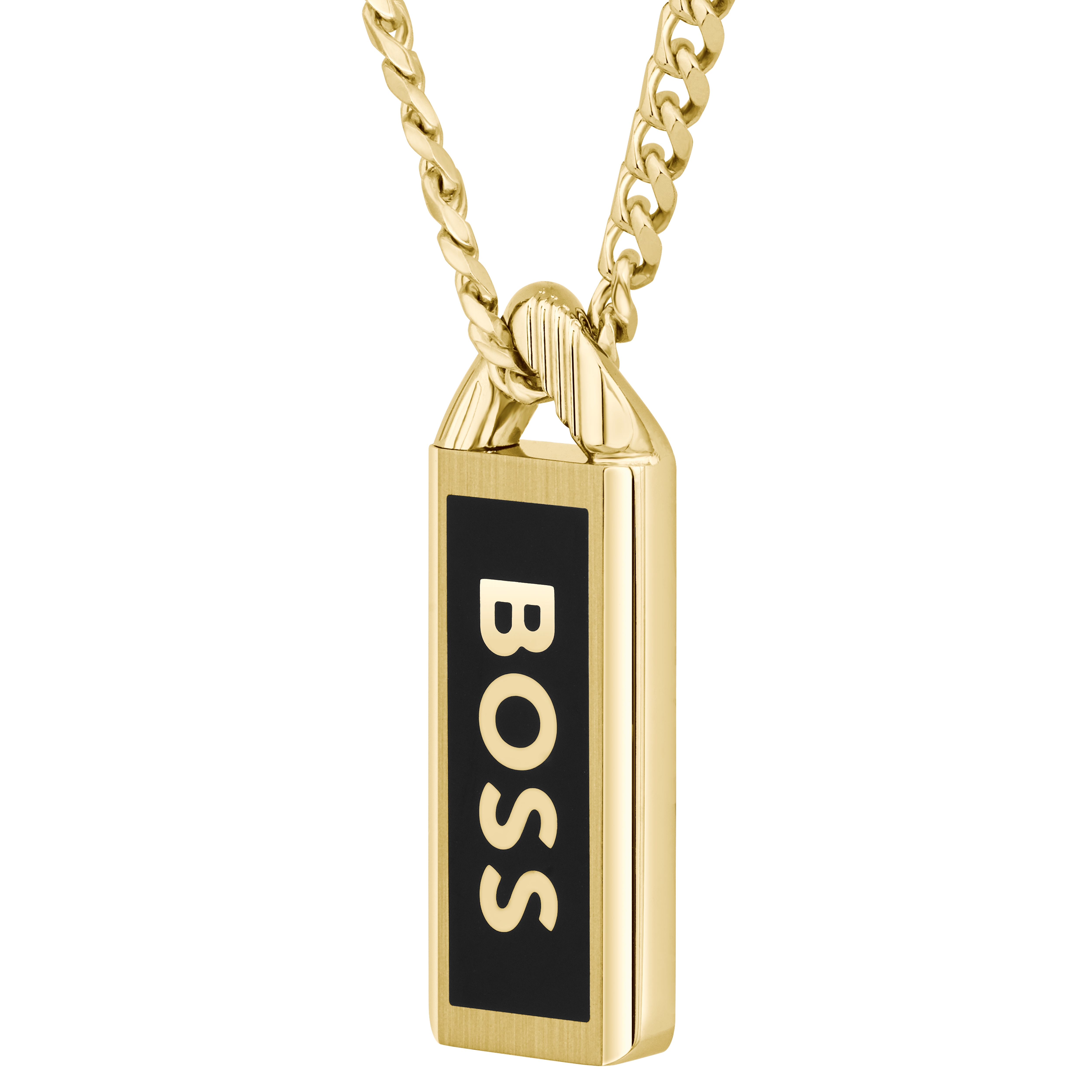 Gold-tone BOSS Kassy Emblem Necklace - 5