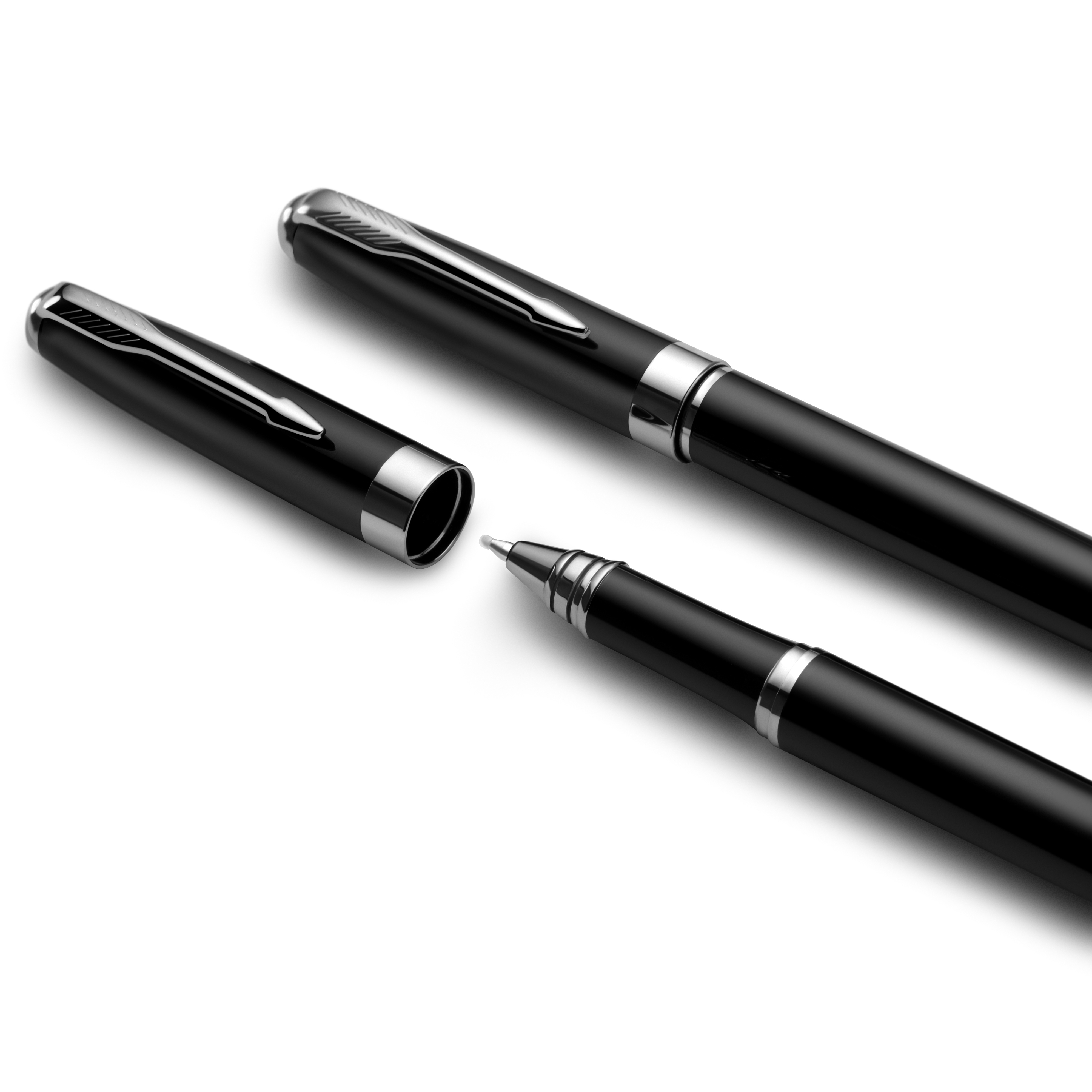 Κομψό Μαύρο & Ασημί Σετ Στυλό Ballpoint - 3