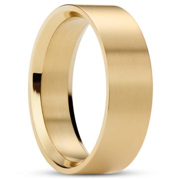 Matte Gold-tone Steel Ring