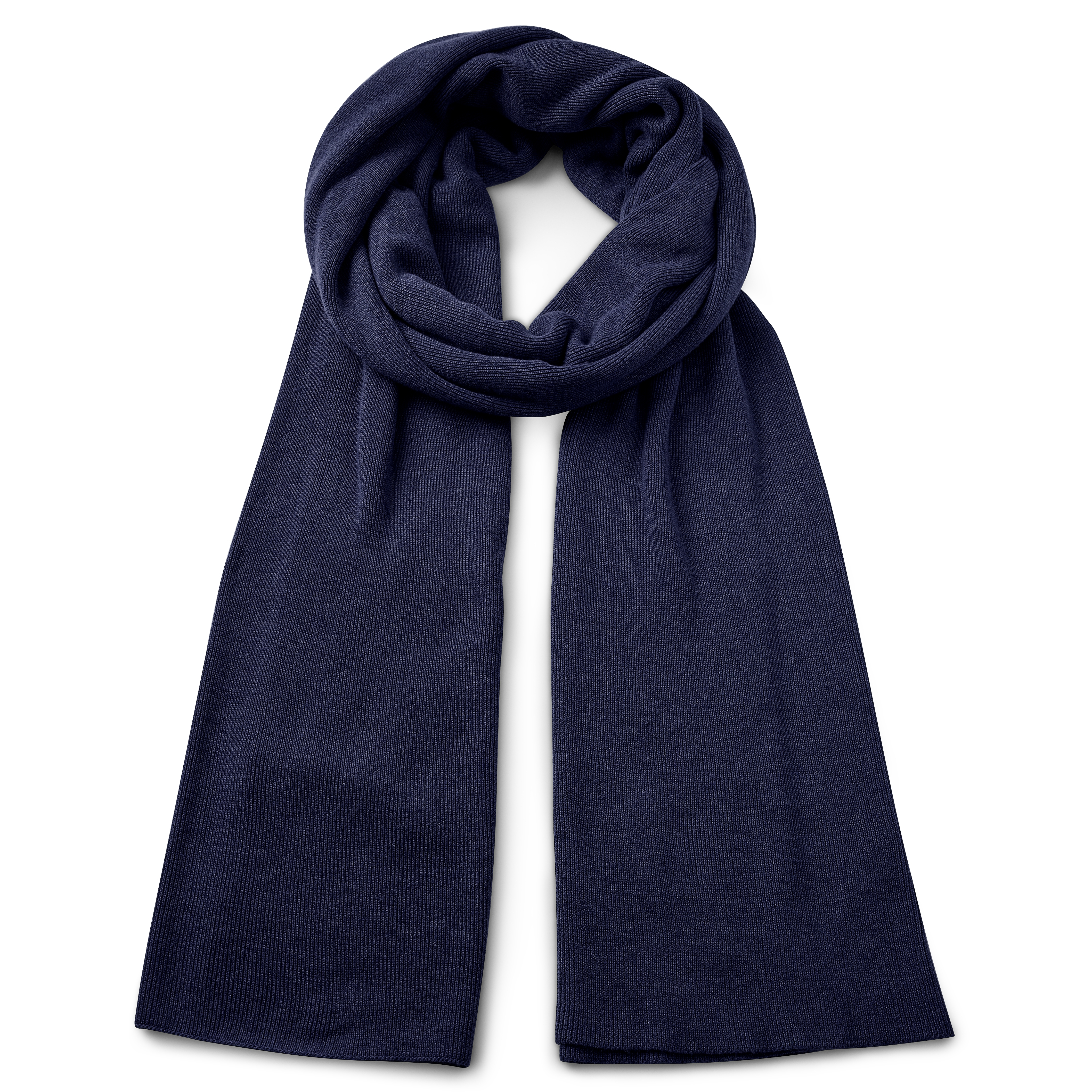 Hiems Navy Blue Recycled Cotton Scarf In stock Sidegren