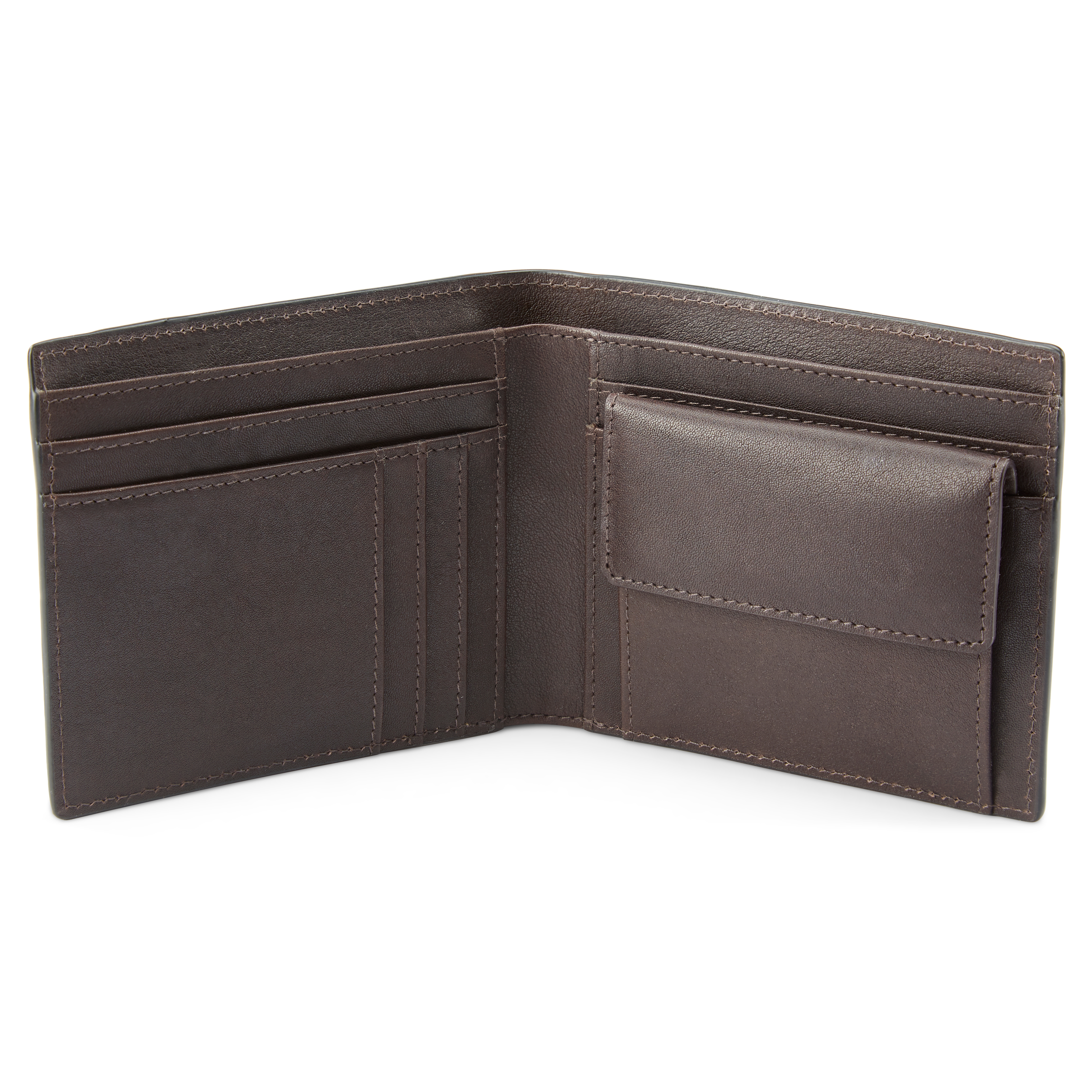 Lincoln Black & Dark-Brown Leather RFID-Blocking Wallet & Card Holder - 4