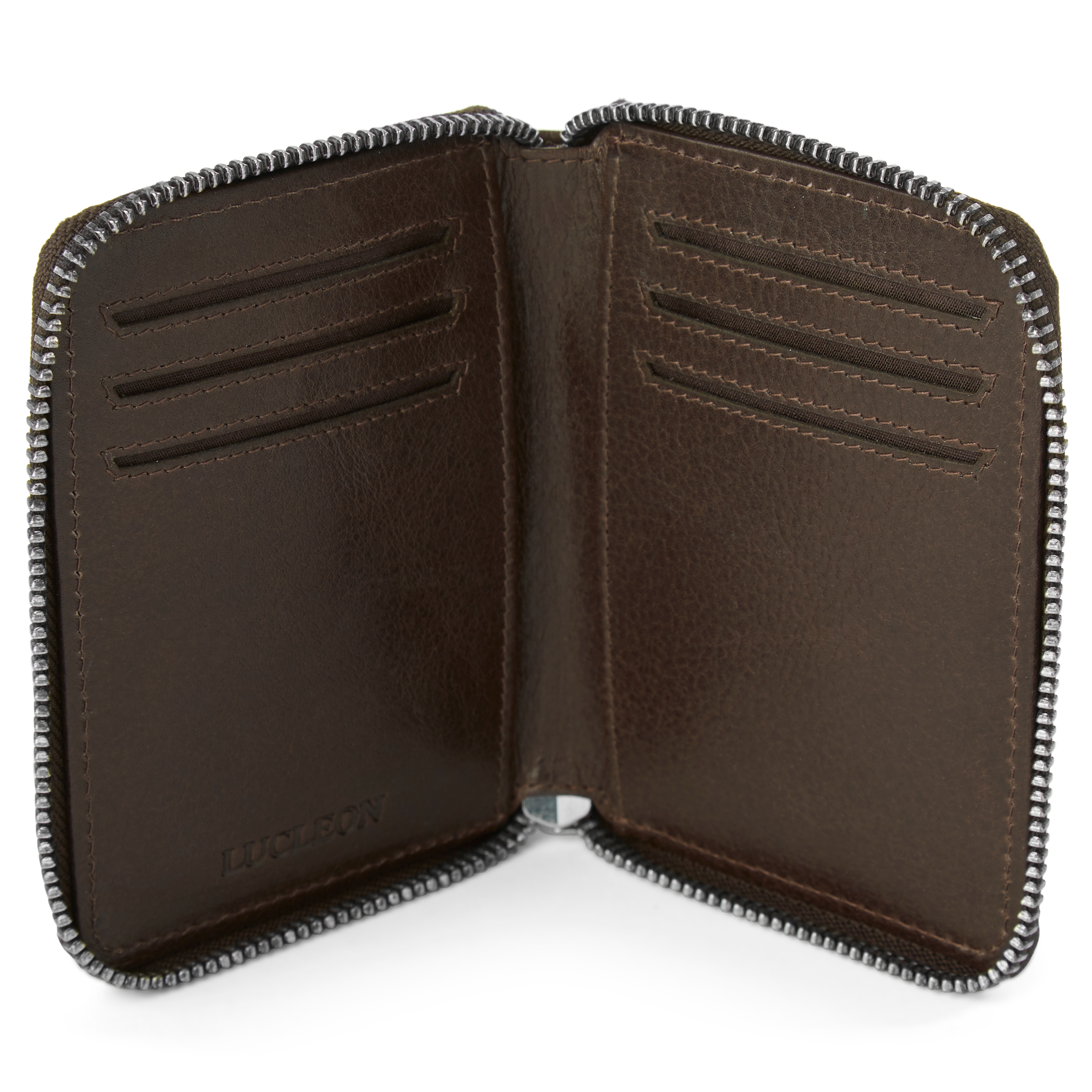 Larson tummanruskea RFID nahkalompakko - 2