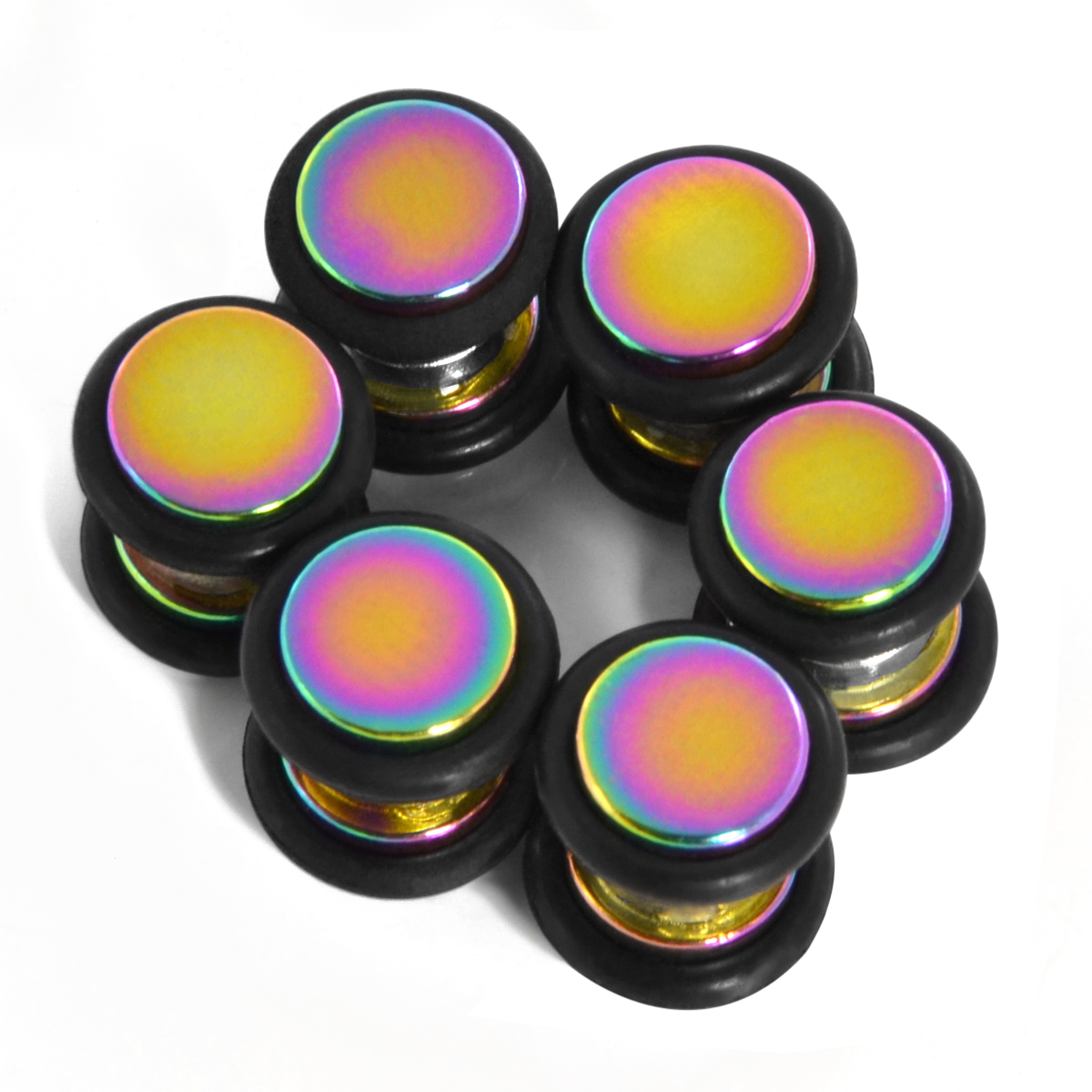 Pendiente de imán arcoíris 6 mm  - 2