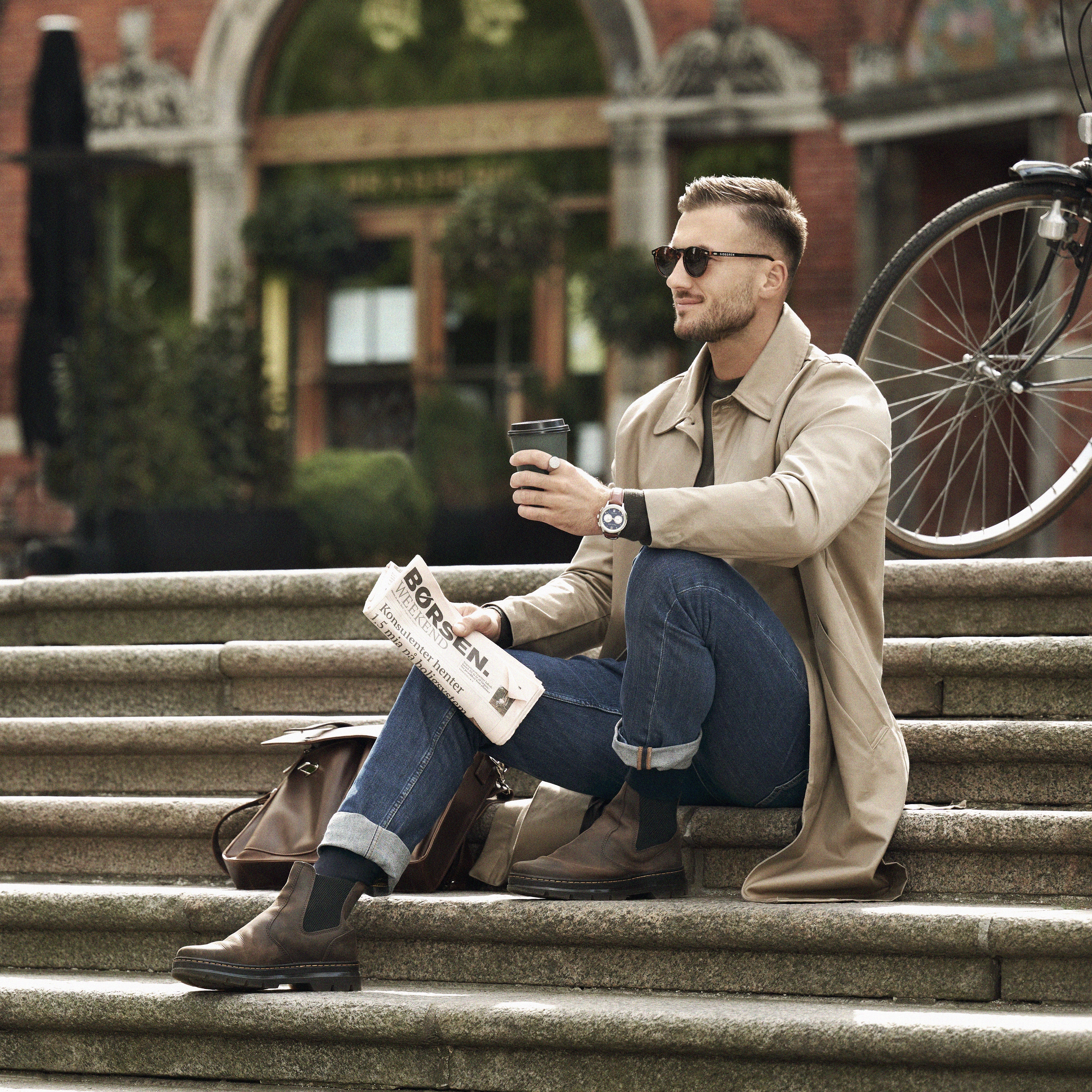 Cicero | Reloj cronógrafo vintage azul - 4