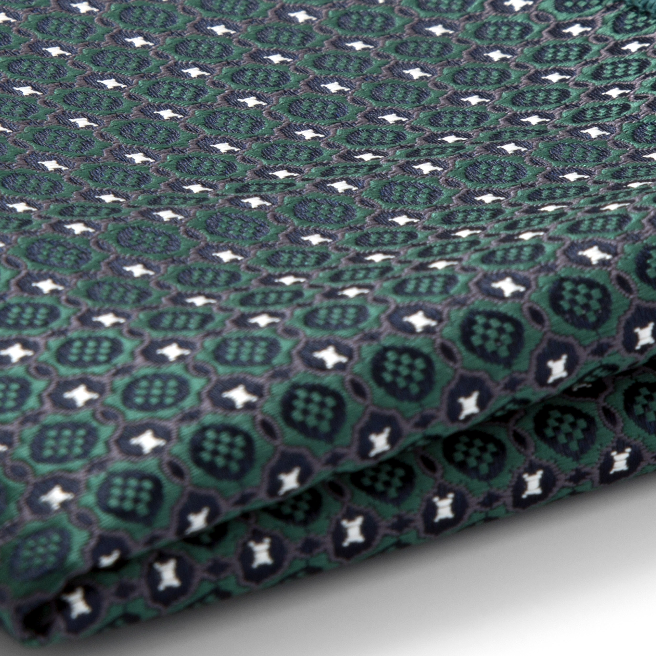 Zöld színű, kárpitos díszzsebkendő - 2