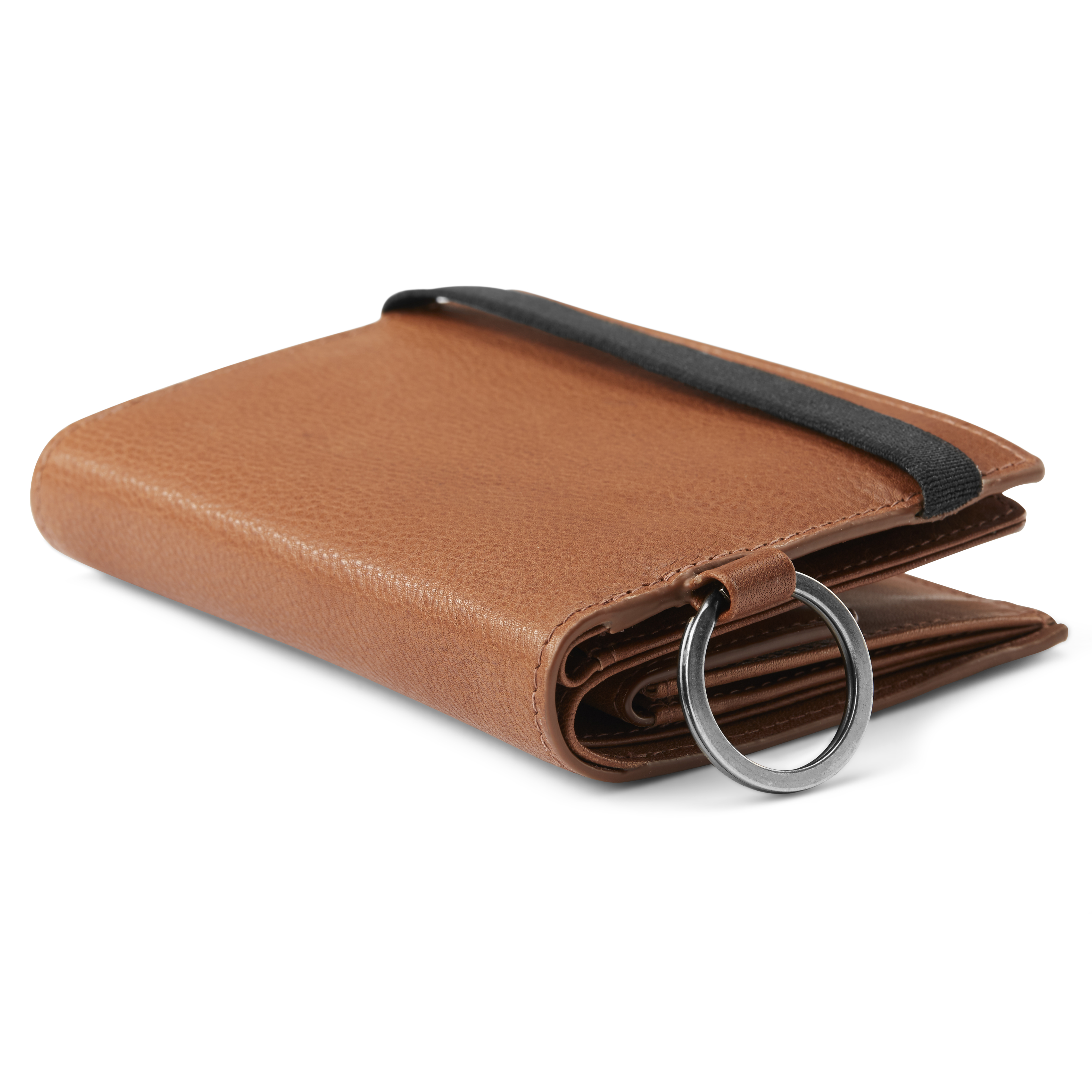 Portefeuille en cuir brun anti-RFID avec porte-clés Lonnie - 11