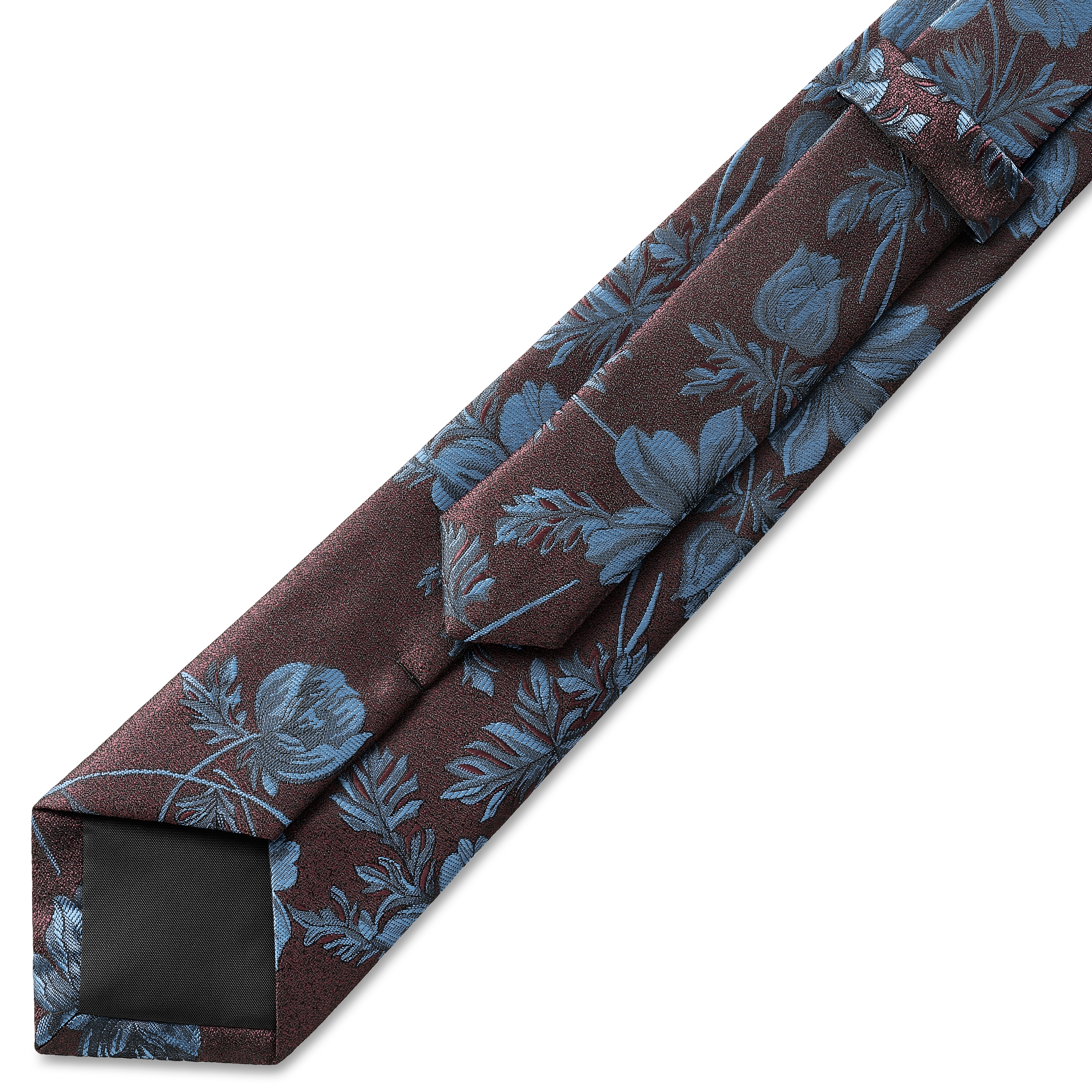 Dianthus | 2 3/8" (6 cm) Burnt Red and Blue Flower Tie - 3