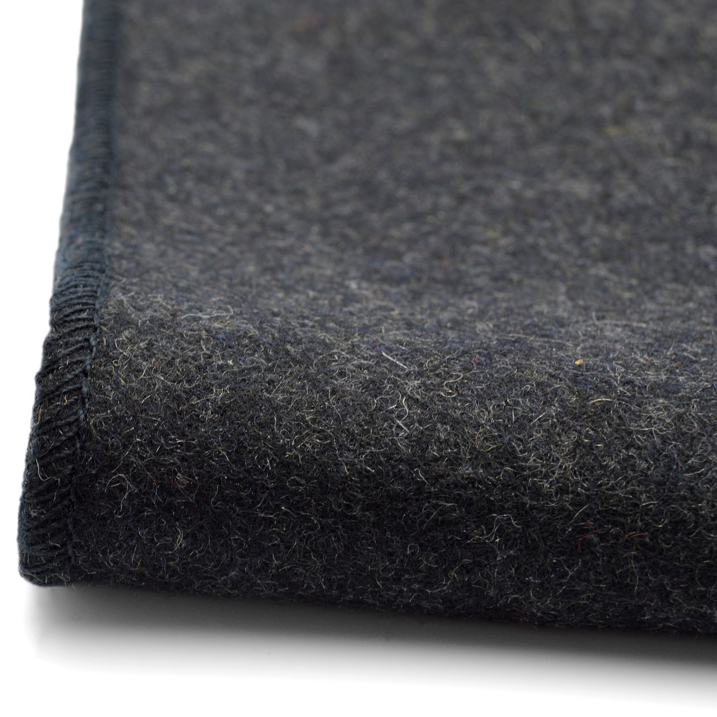 Dunkelgraues handgefertigtes Einstecktuch aus Wolle - 3