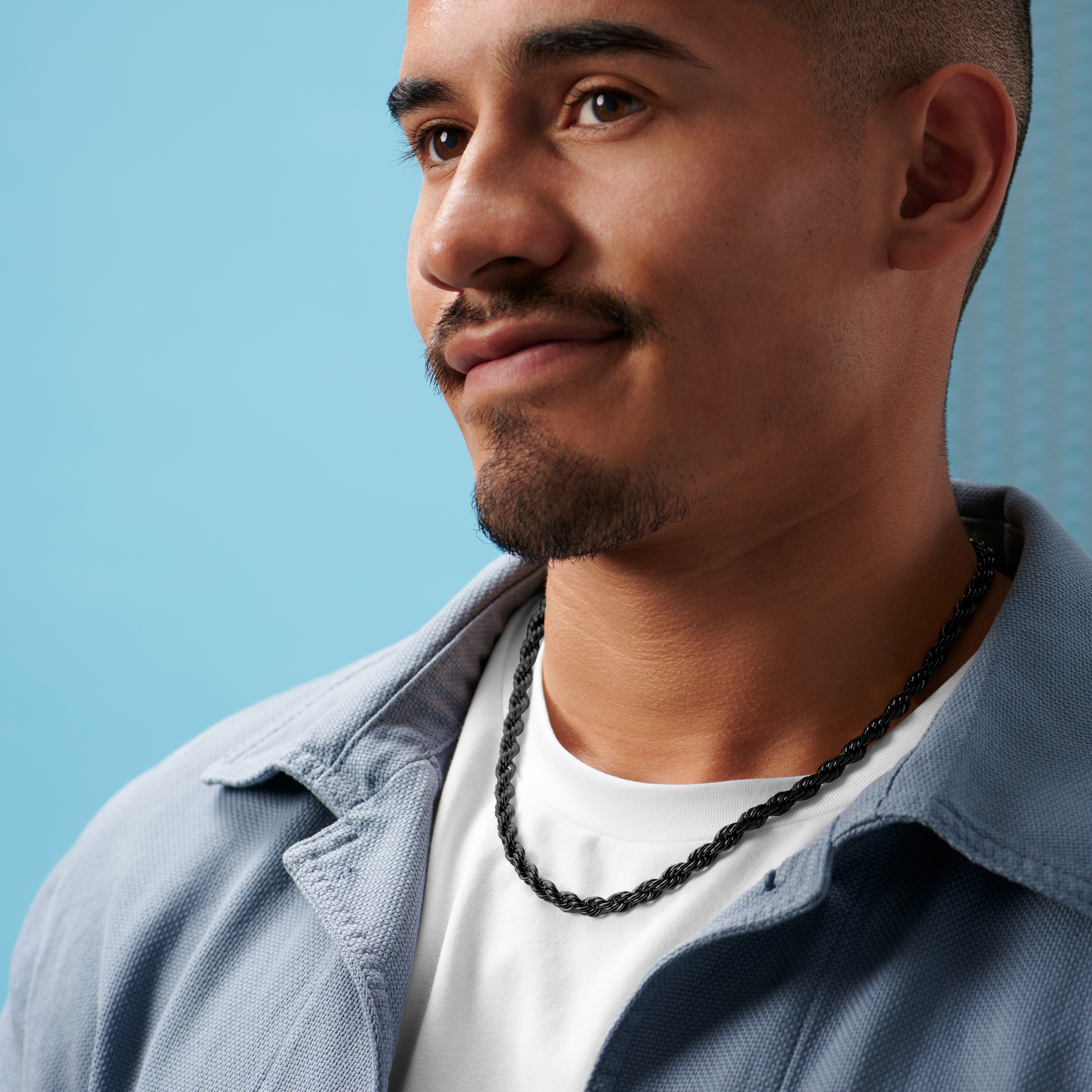 Amager | 6 mm Gunmetal Stainless Steel Rope Chain Necklace - 4