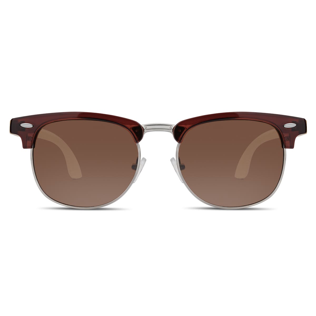 Brown Bamboo Browline Sunglasses In stock! Collin Rowe