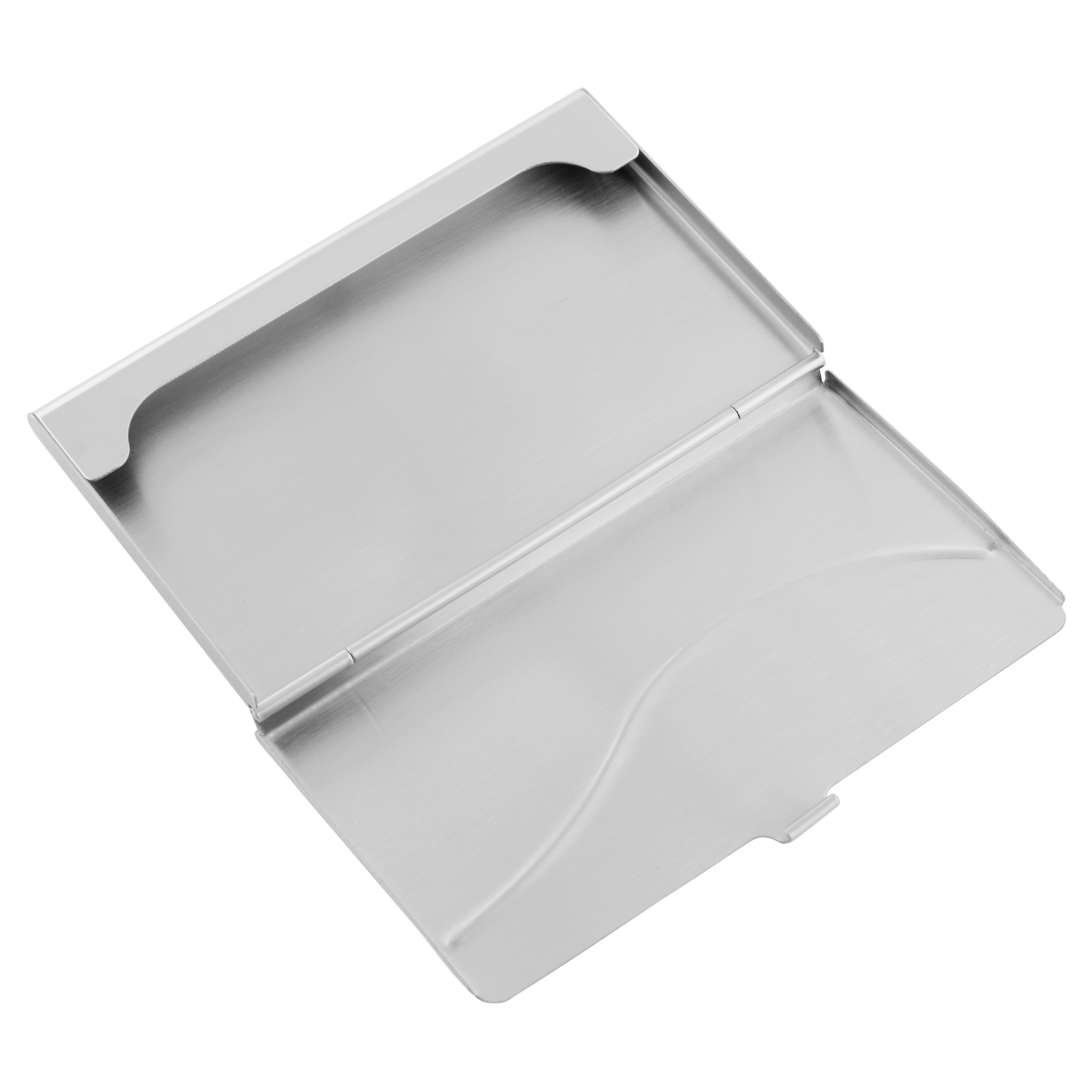 Slender Dual Finish Silver-Toned Cardholder - 2