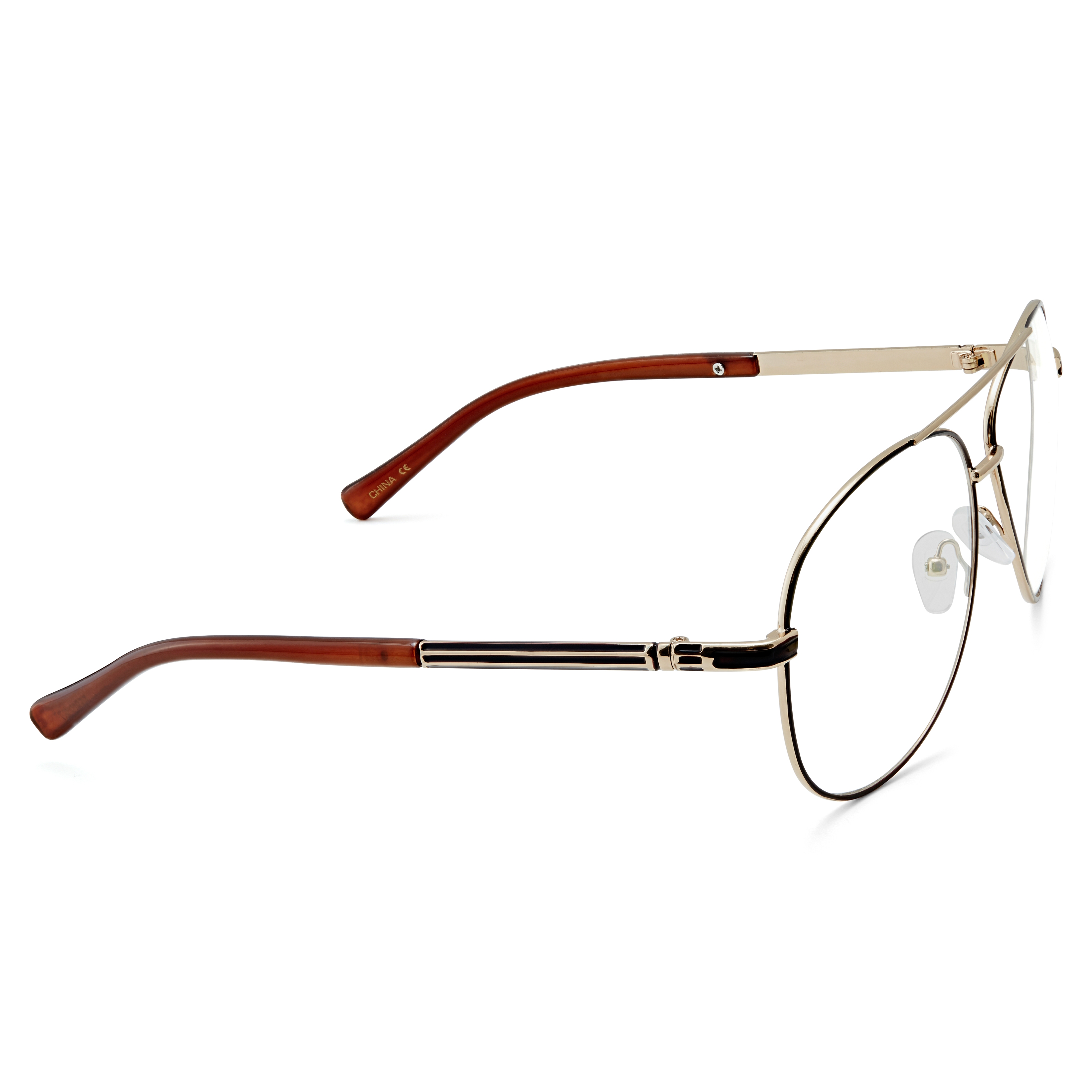 Gafas con montura marrón y dorada The Professor - 3