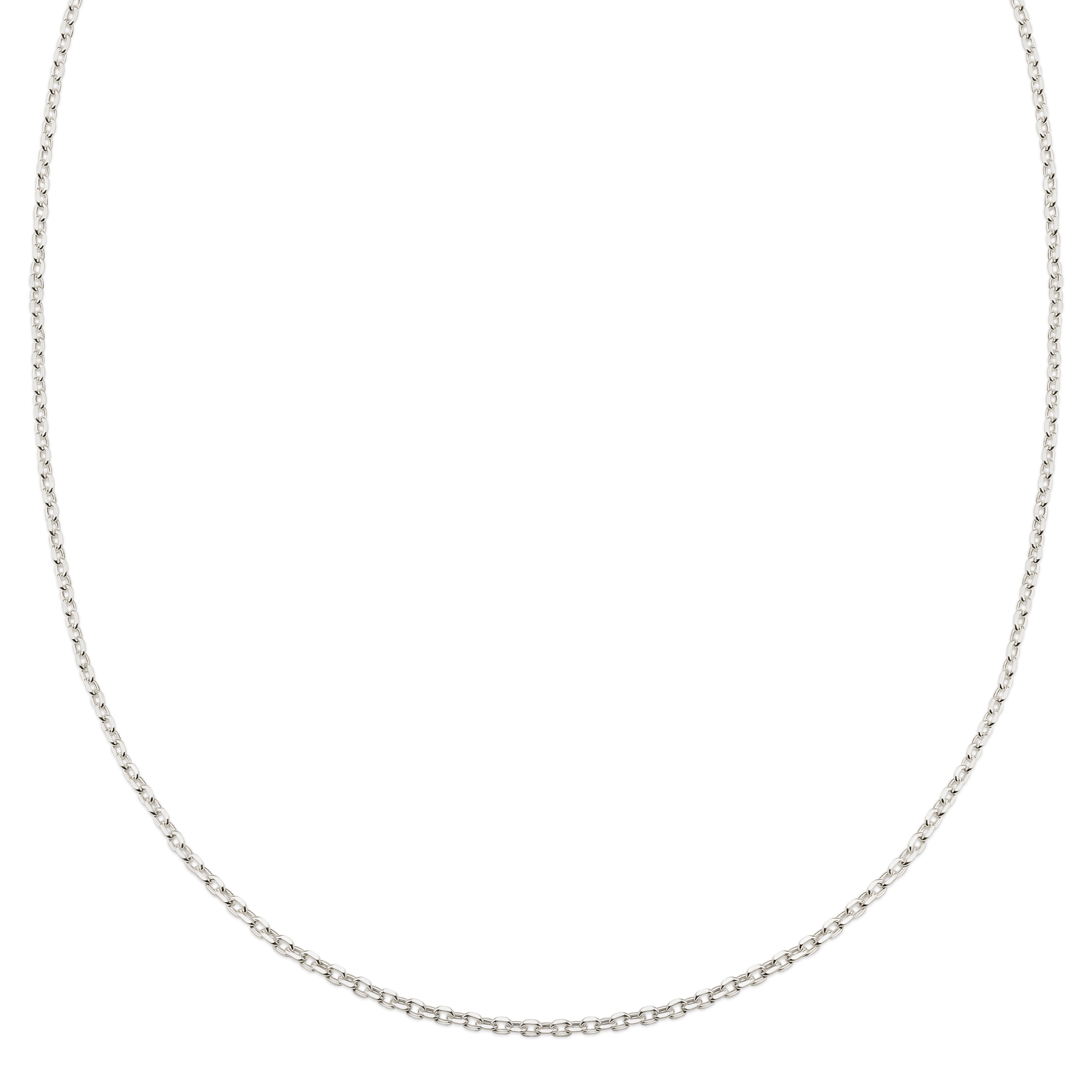 Argentia | 2 mm náhrdelník z káblovej retiazky zo surového mincového striebra 925 bez povrchovej úpravy