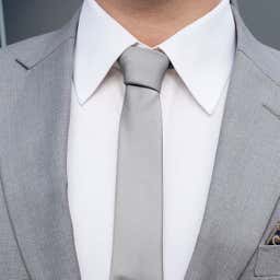 Light Grey 6cm Basic Tie - 3 - hover best_model_shot gallery