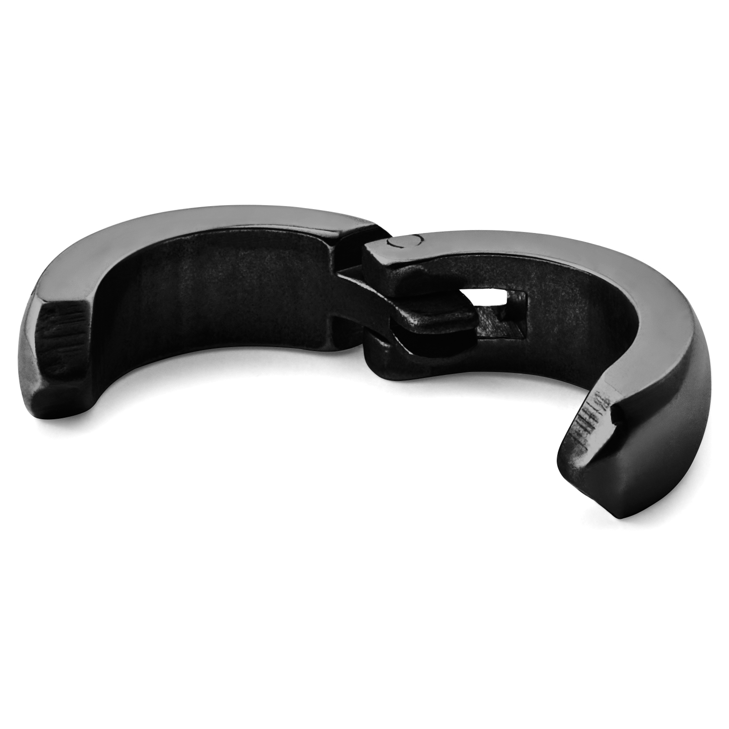 Floyd fekete klipsz karika fülbevaló - 3