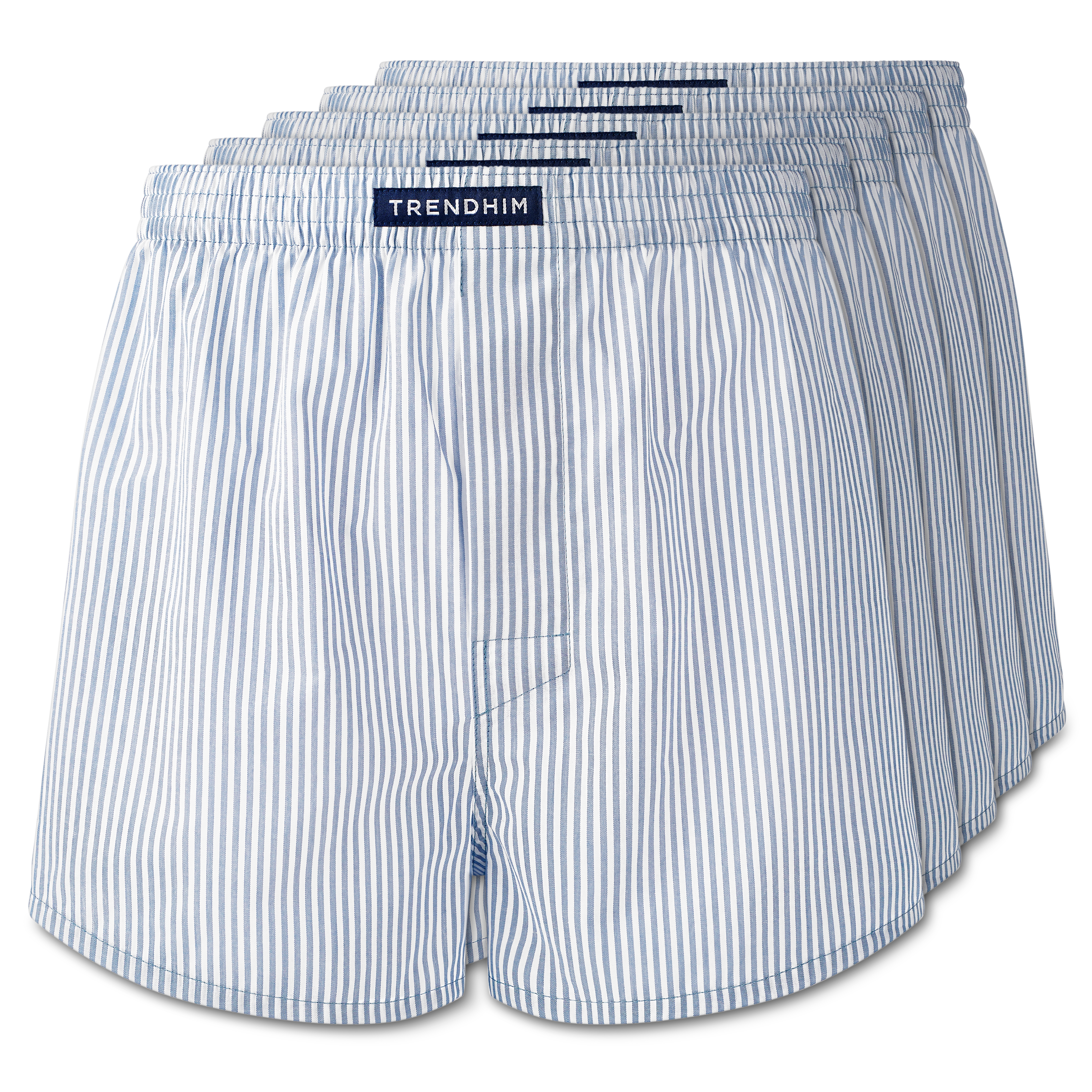 XXL - AirFeel | 5-Pakk Hvite Stripete Løstsittende Innkapslende Bomullsboksere - 1