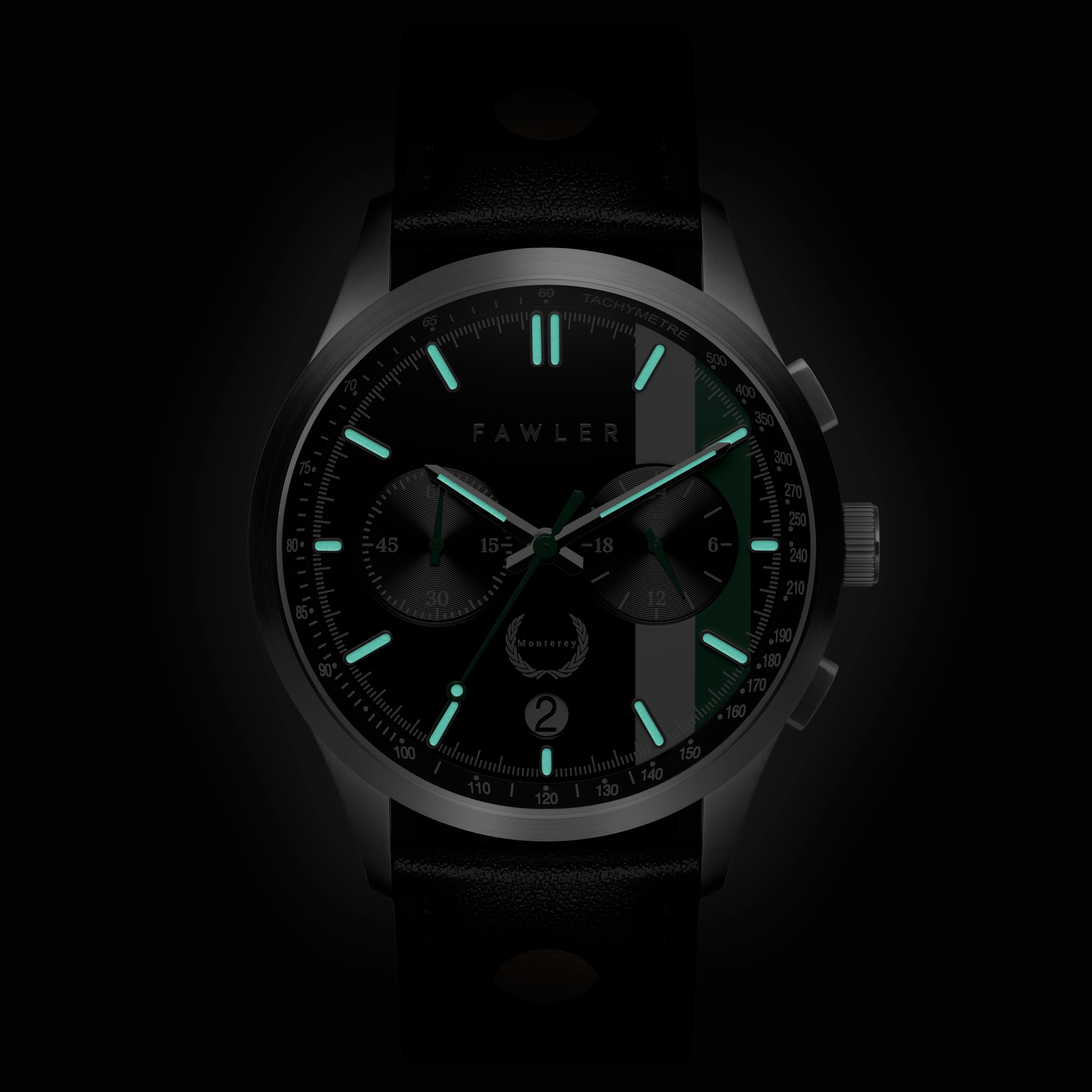 Monterey | White and Green Racing Watch - 7