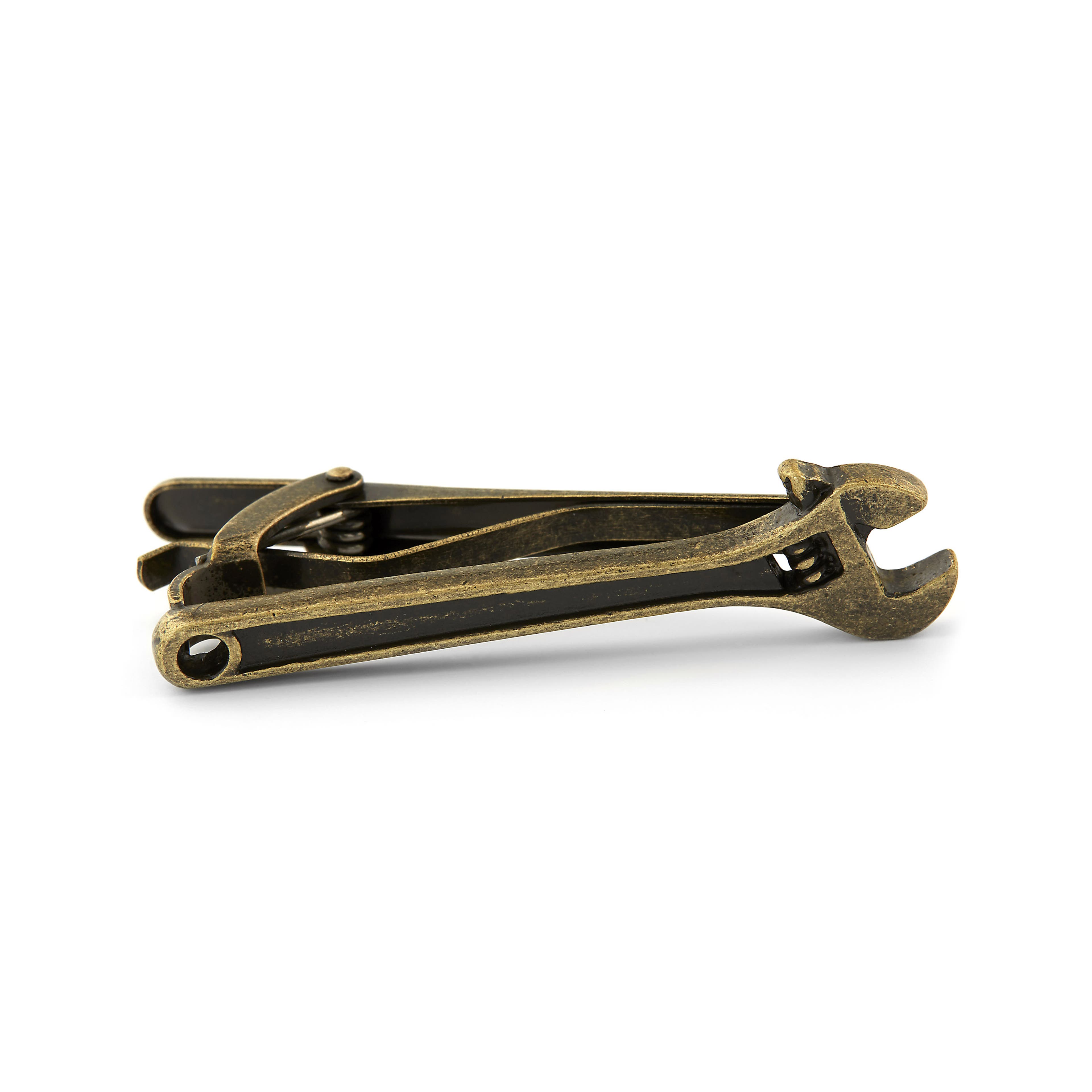 Chrome Wrench Short Tie Clip