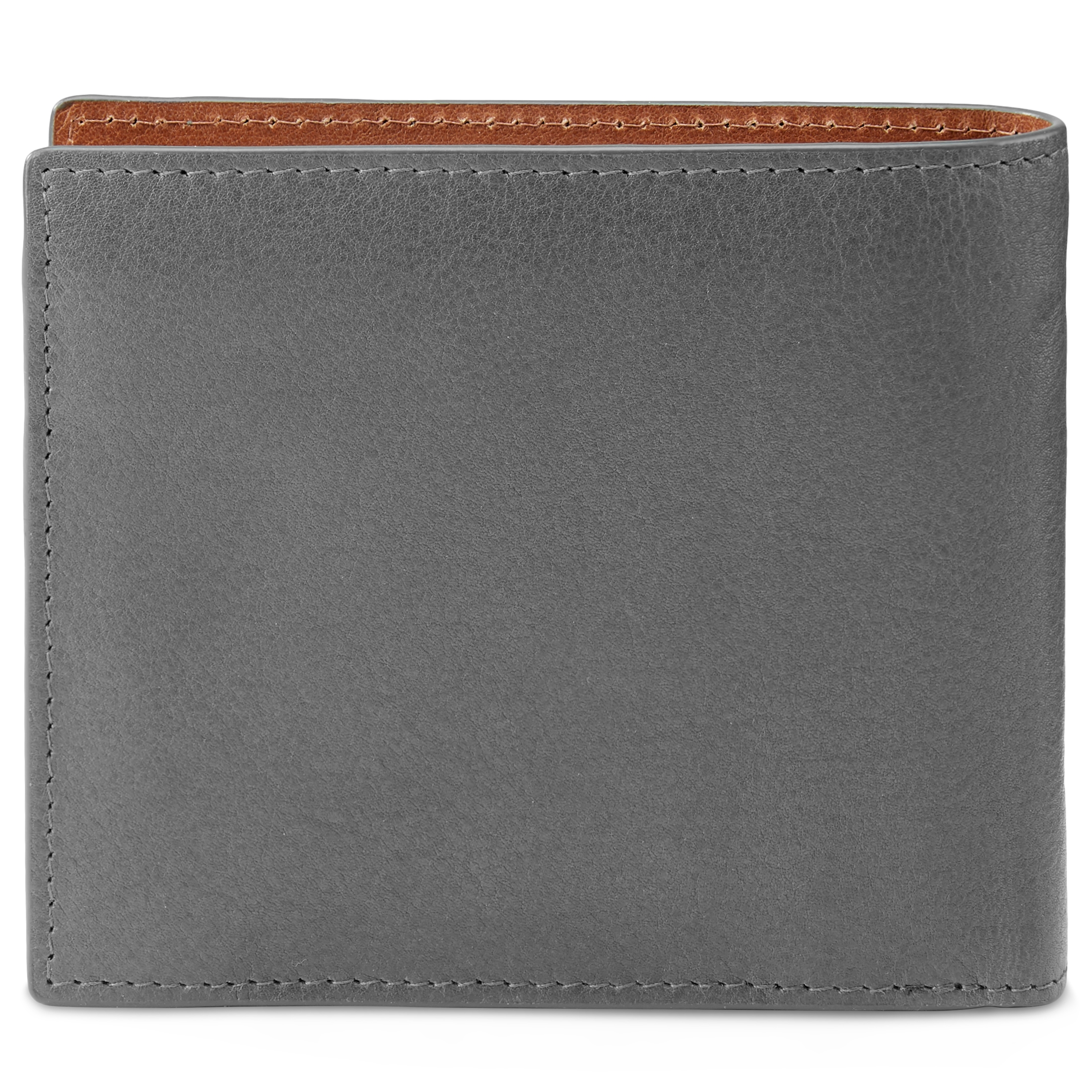 Lincoln Grey & Tan Leather RFID-Blocking Wallet & Card Holder  - 4