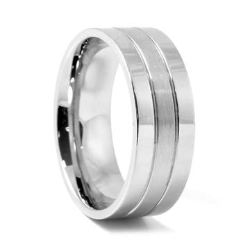 Klasszikus ezüstszínű acélgyűrű