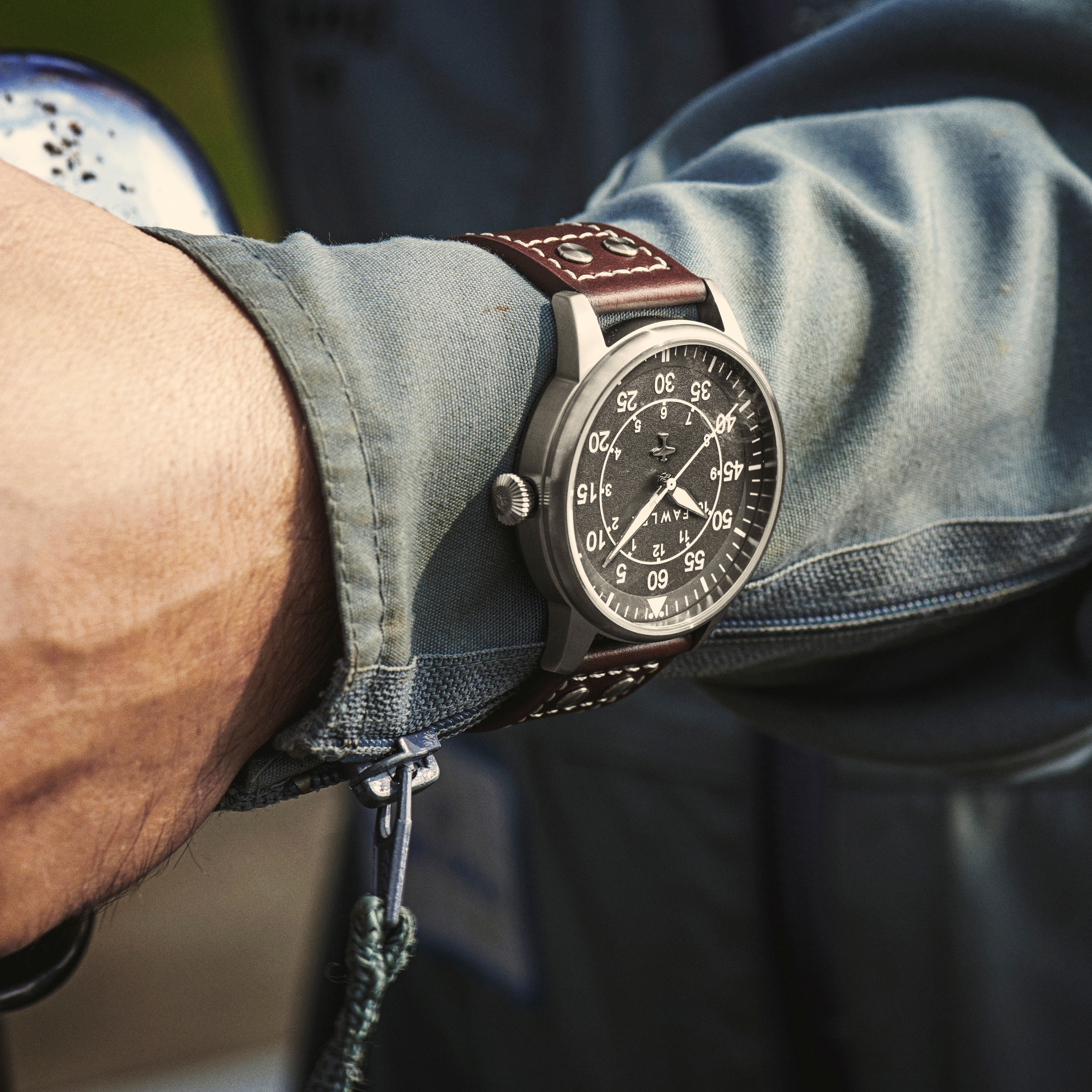 Apollo | Μαύρο και Ασημί Ανοξείδωτο Ατσάλινο Ρολόι Pilot’s - 2