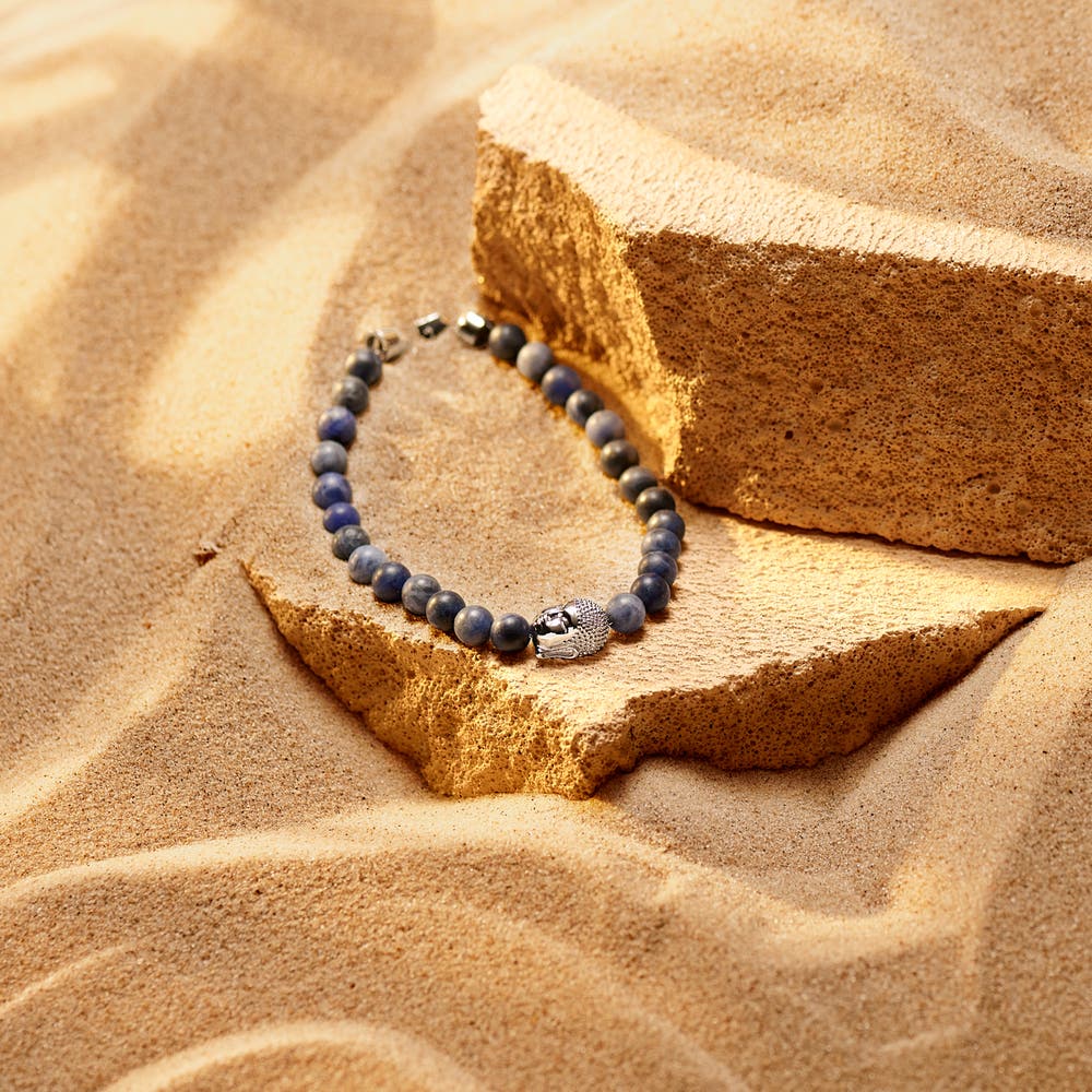 hover: Unity | Lapis Lazuli-armband med Buddha-huvud hover: Unity | Lapis Lazuli-armband med Buddha-huvud