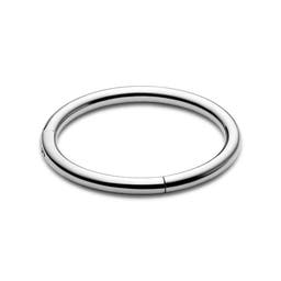 Сребрист титанов пръстен за пиърсинг 7 мм