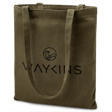 Waykins - petit tote bag vert en coton Waykins - petit tote bag vert en coton