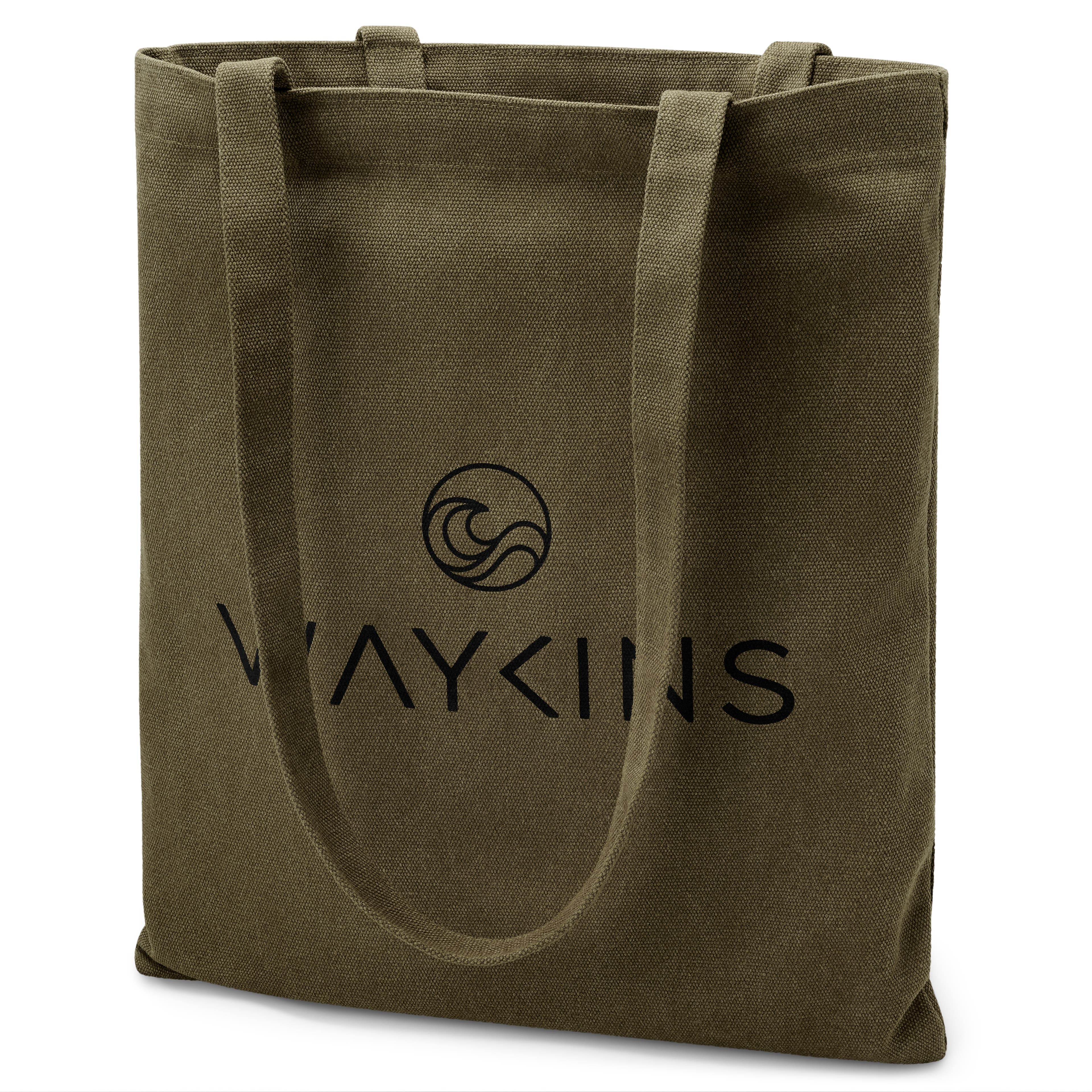 Waykins - Small green cotton tote bag Waykins - Small green cotton tote bag
