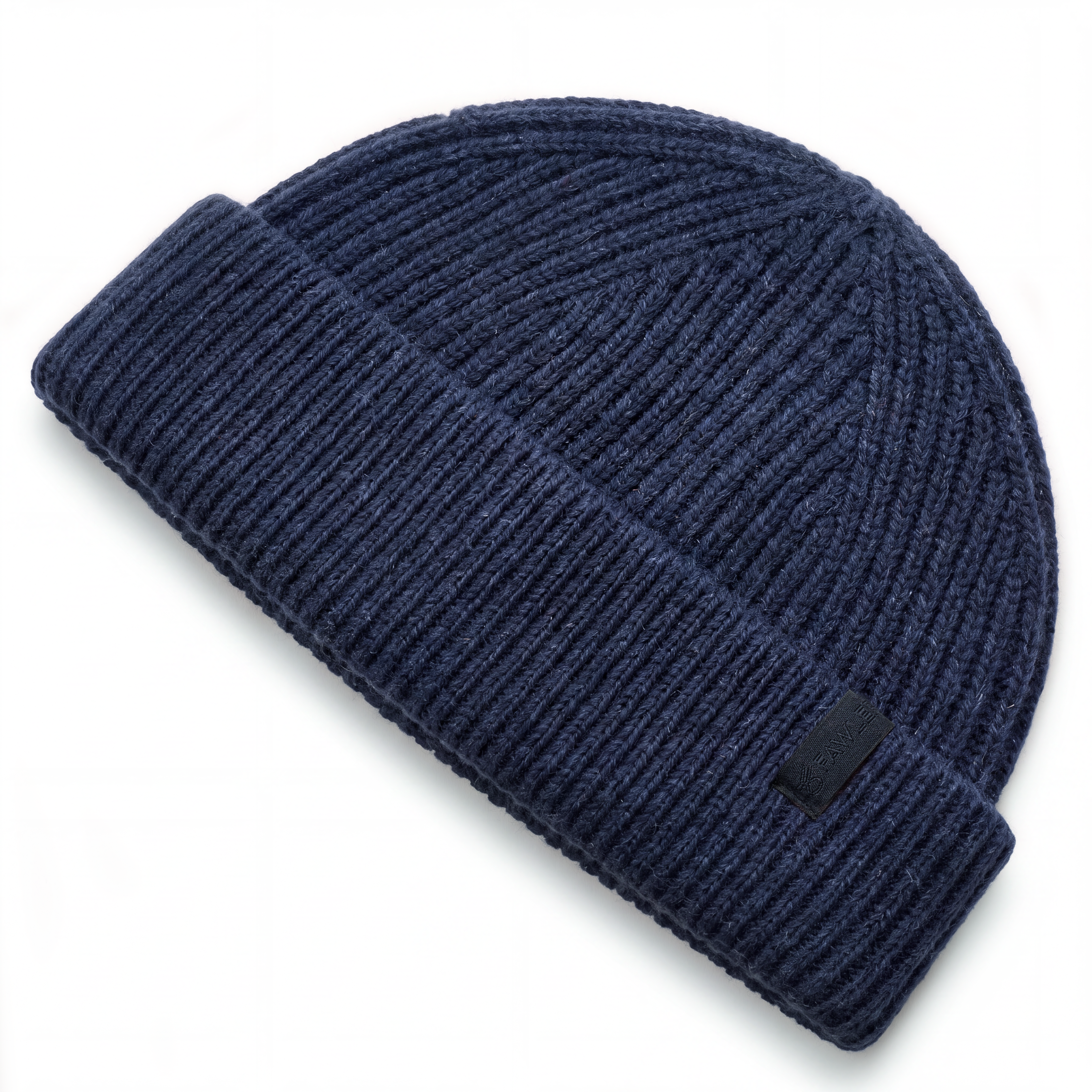 Nordic | Marineblaue Fisherman-Beanie aus Wollmischung - 3