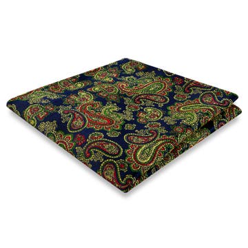 Colorful Light Blue Paisley Pattern Silk Pocket Square Colorful Light Blue Paisley Pattern Silk Pocket Square