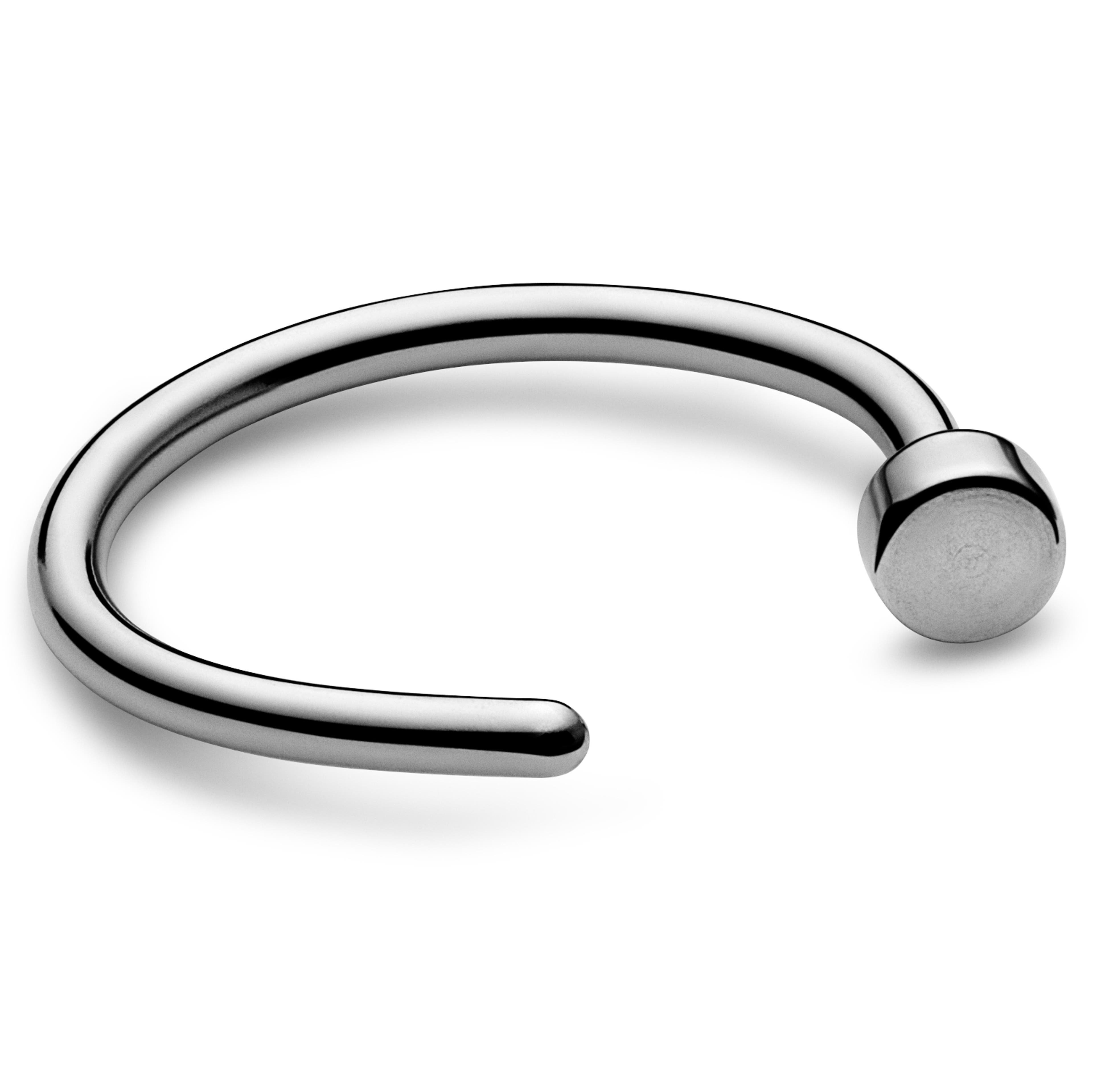 8 mm Open Silver-Tone Surgical Steel Nose Ring