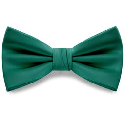 Emerald Green Pre-Tied Satin Bow Tie