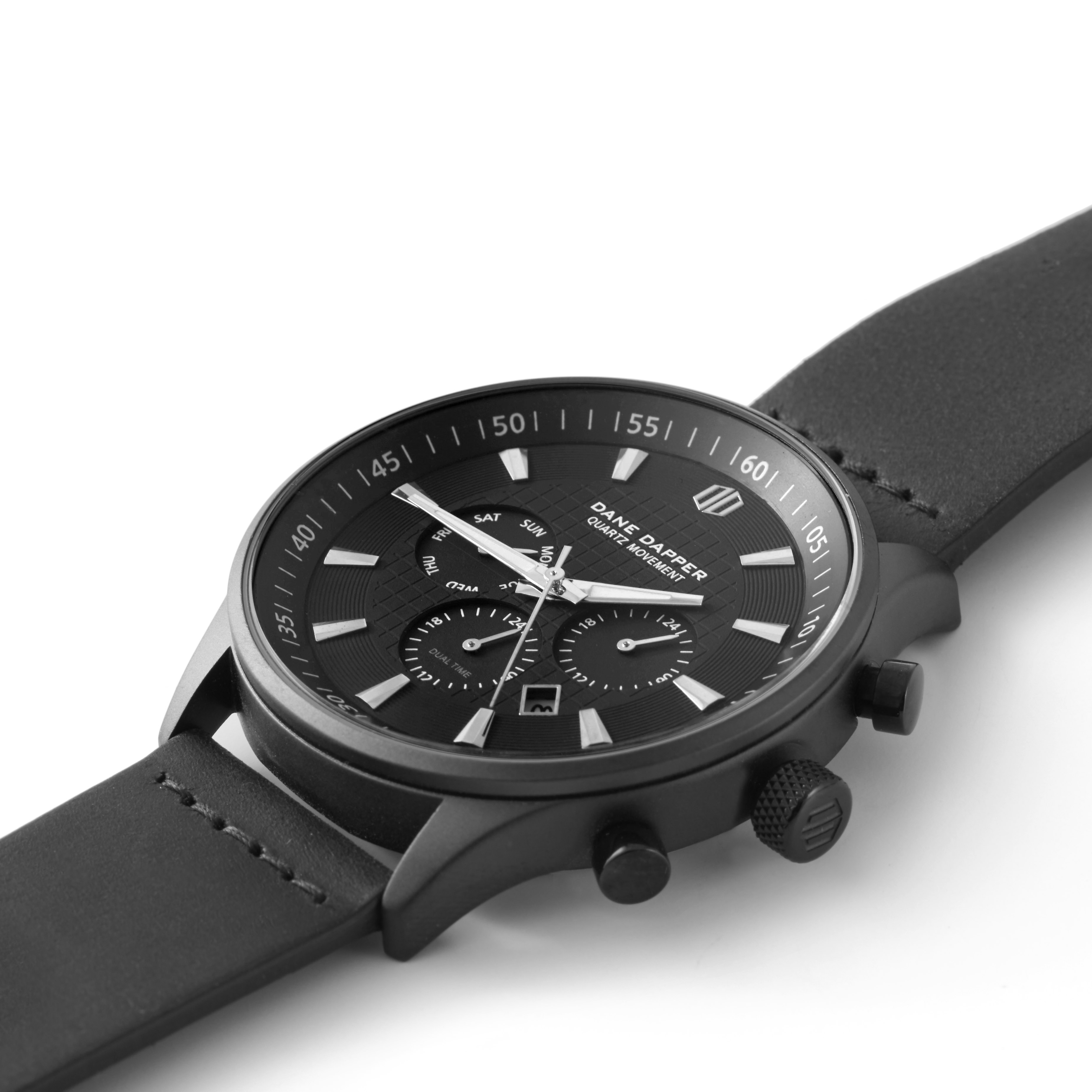 All Black & Silver Troika Watch - 2