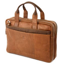 Tan & Brown California Laptop Bag