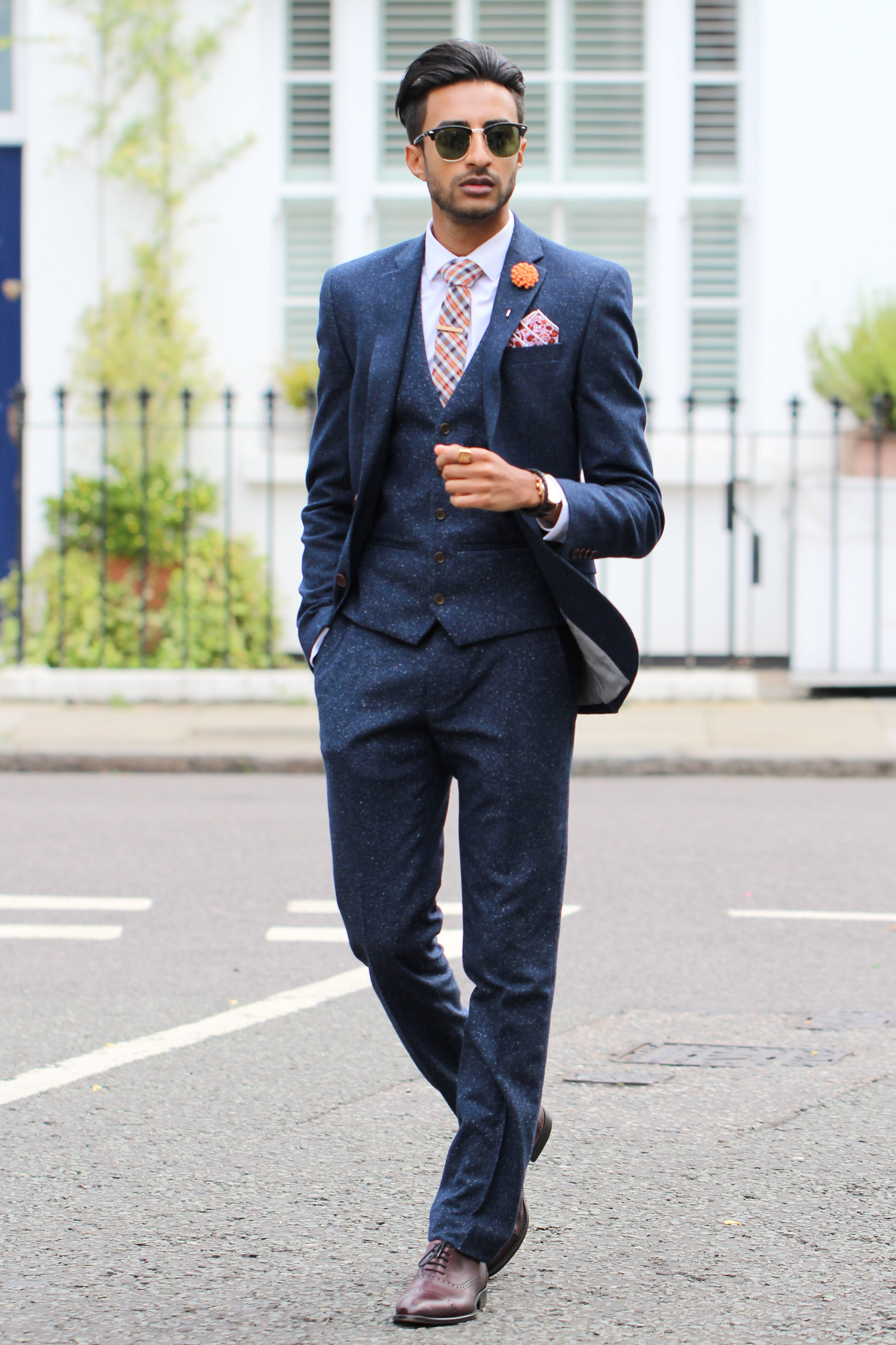 Złocisto-różowy pierścień Liam - 6