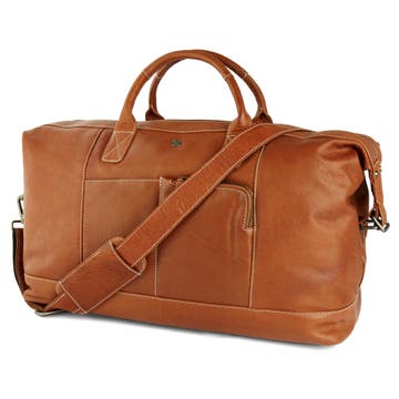 Oxford | Classic Tan Leather Duffle Bag