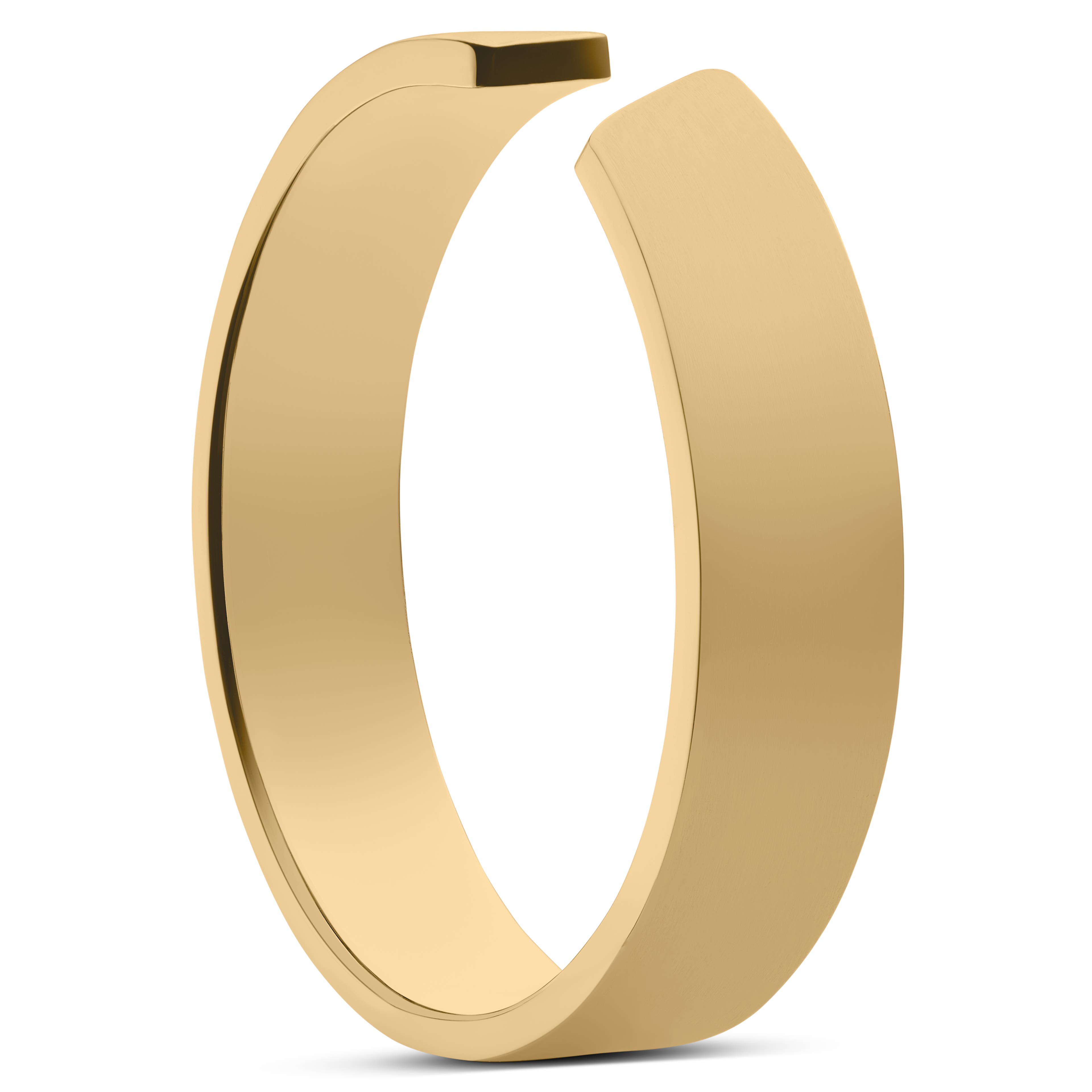 5 mm Polished Gold-Tone Adjustable Stainless Steel Ring 5 mm Polished Gold-Tone Adjustable Stainless Steel Ring