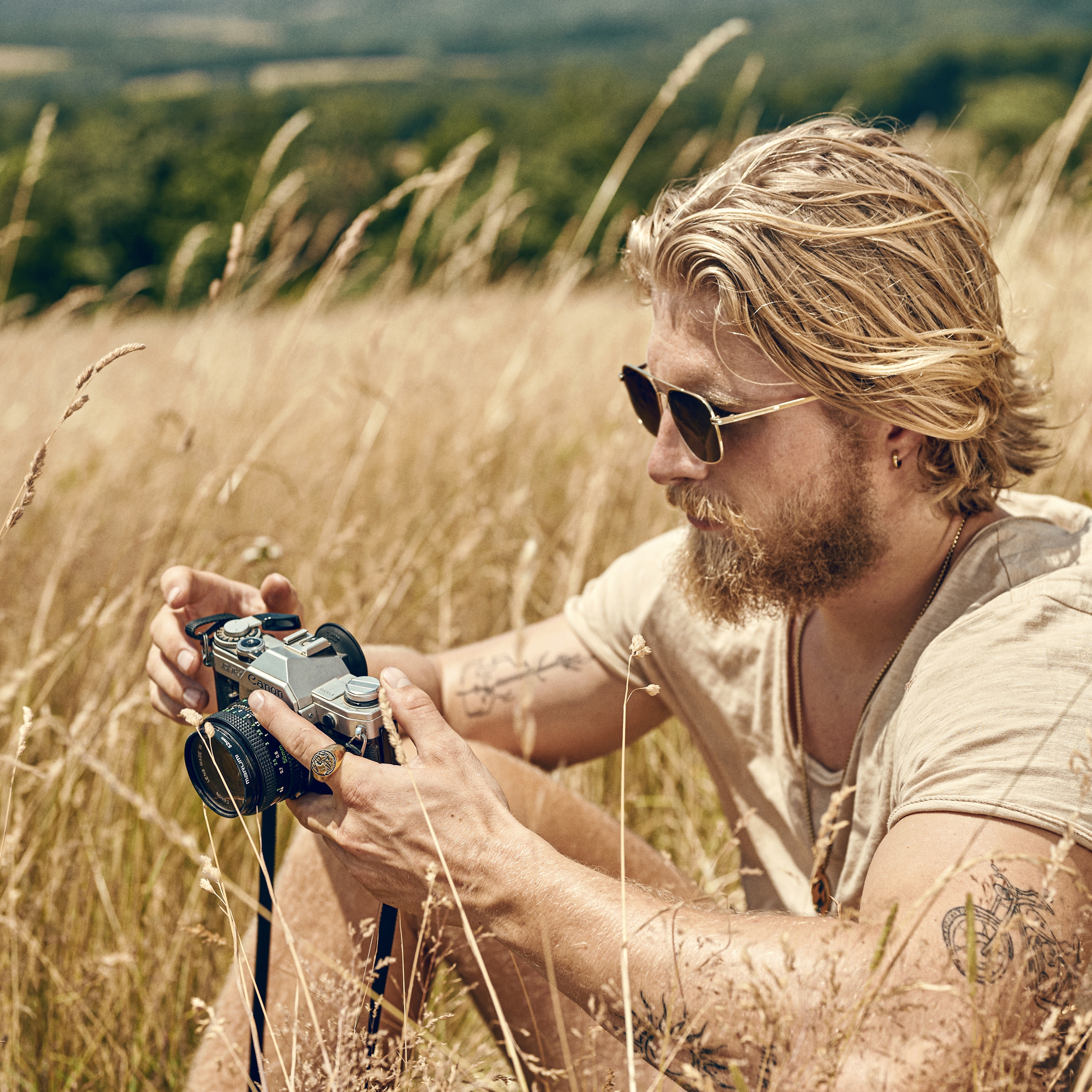 Atlas | Gold-tone Steel World Signet Ring - 4