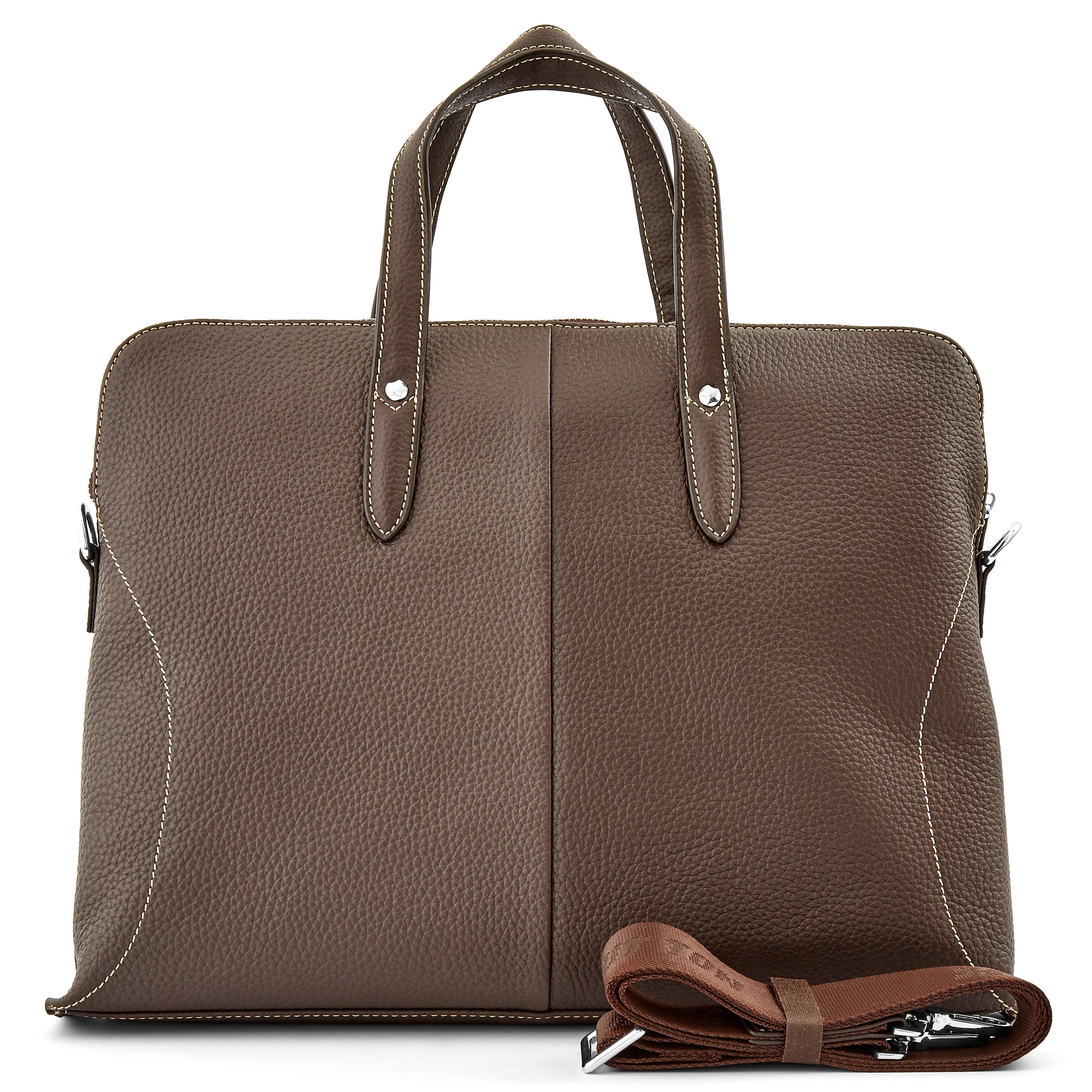 Hautton Brun Läderportfölj - 6