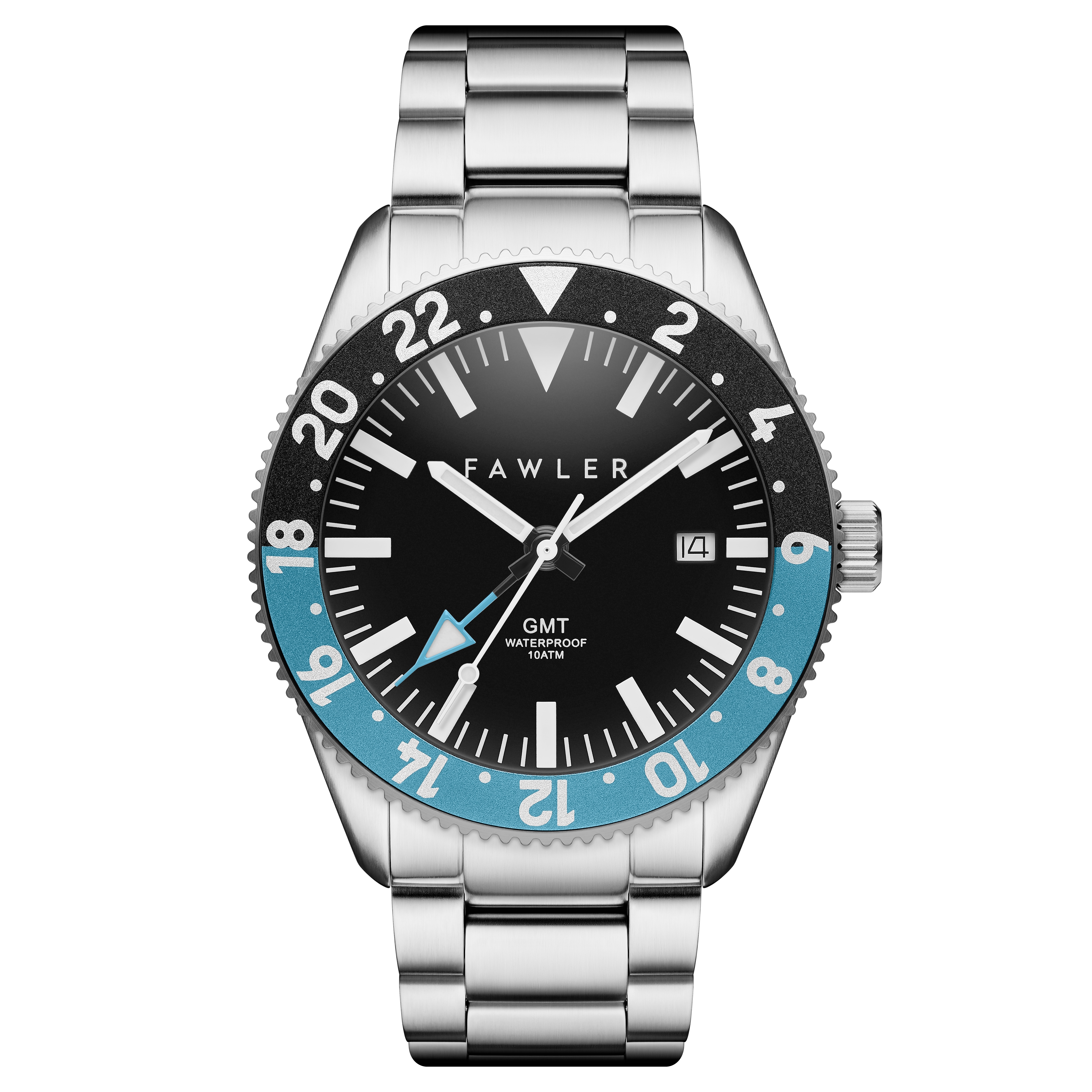 Blue best sale waterproof watch