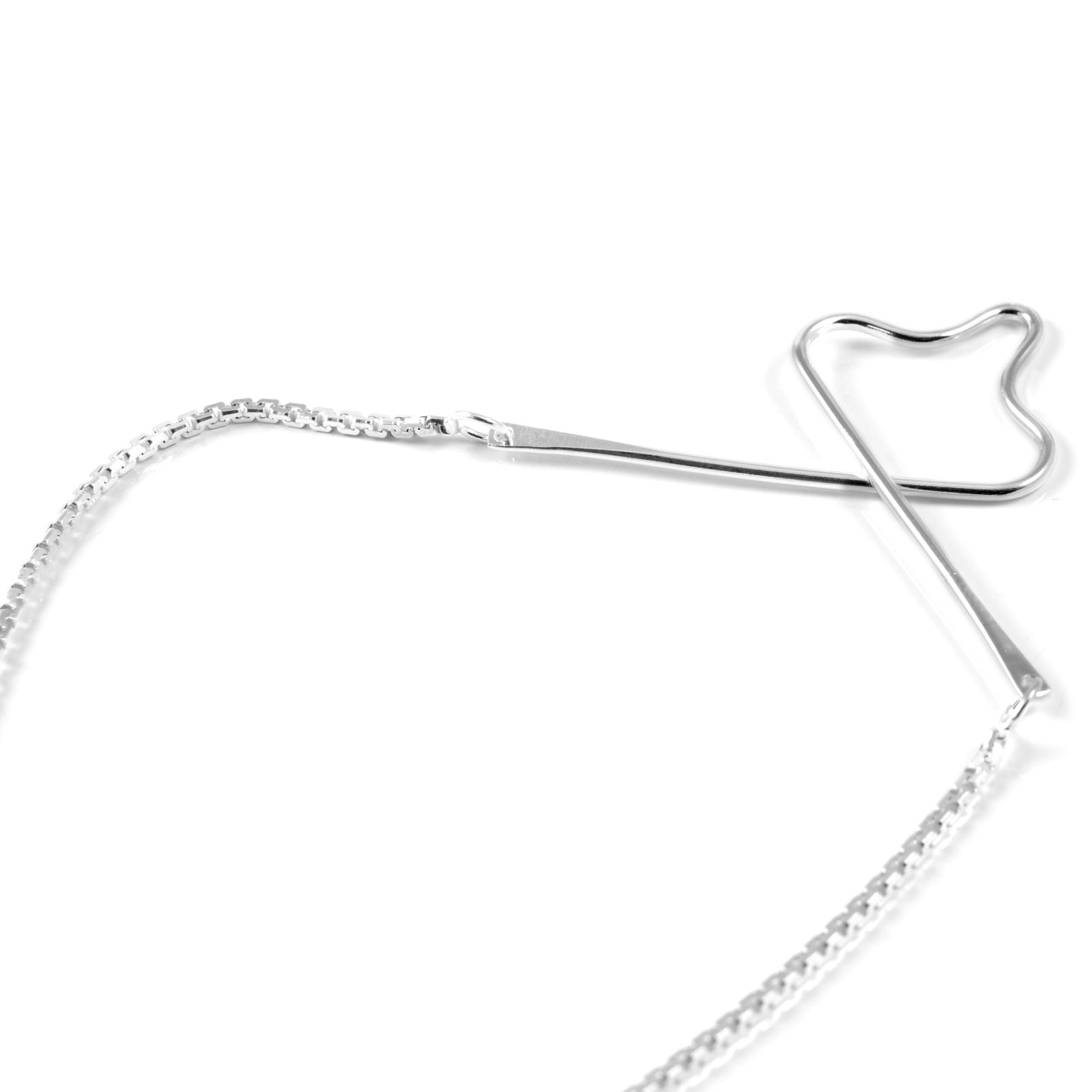 Silver Square 925s Tie Chain - 2
