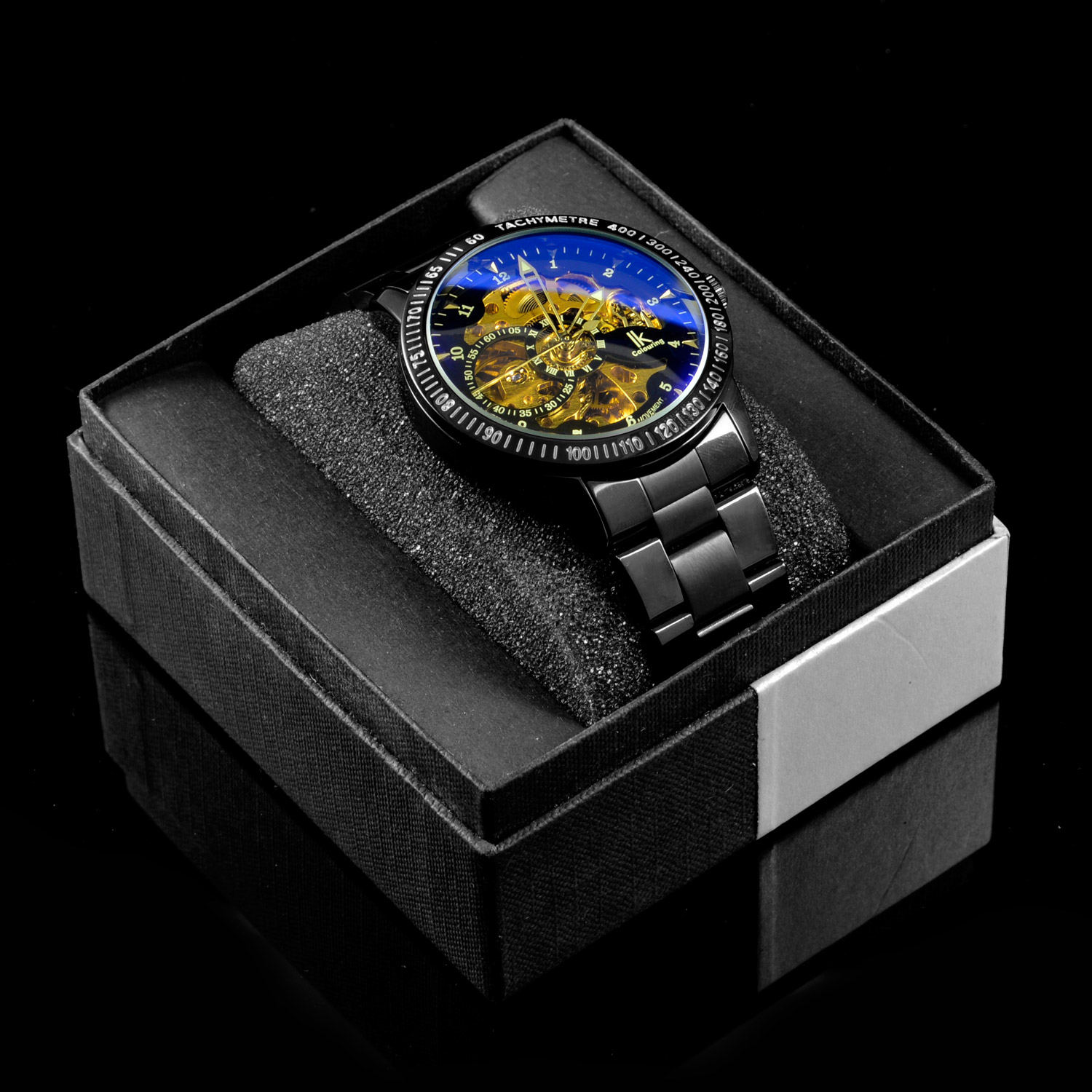 Black & Gold Rolat Watch - 10