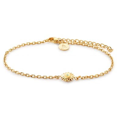 Mediterranean | 14K auksu dengta apyrankė su turkio spalvos saulės formos pakabuku Mediterranean | 14K auksu dengta apyrankė su turkio spalvos saulės formos pakabuku