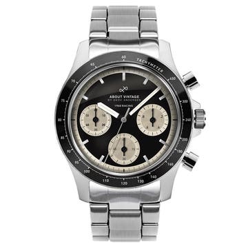 1960 Racing Chronograph | Acier chirurgical, Noir & Blanc cassé 1960 Racing Chronograph | Acier chirurgical, Noir & Blanc cassé