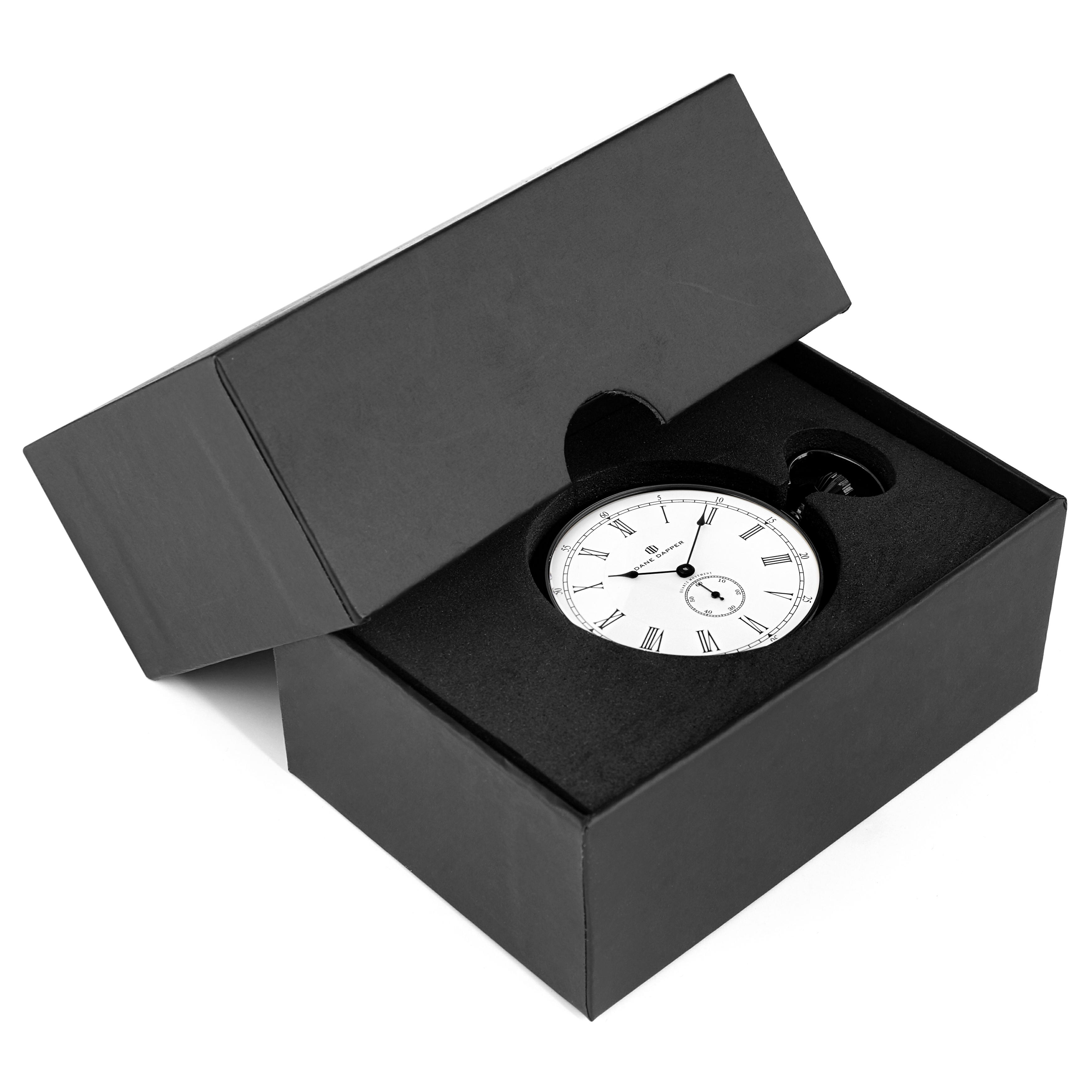 Black & White Time Keeper Pocket Watch - 5